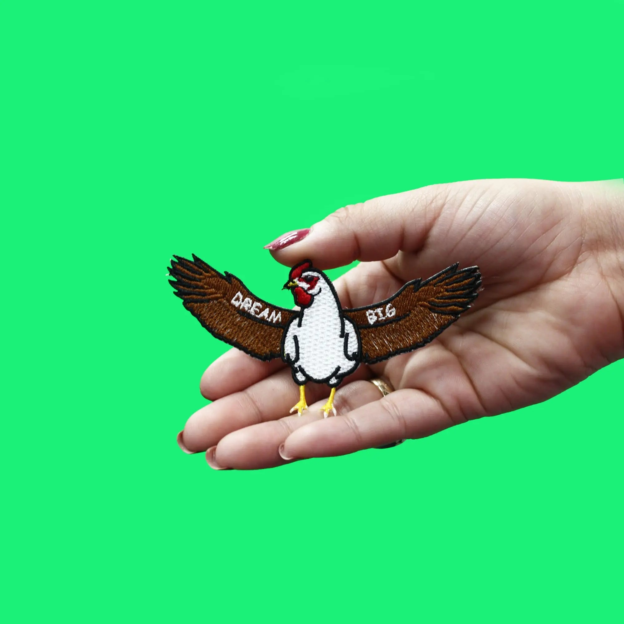 Dream Big - Chicken Iron On Patch