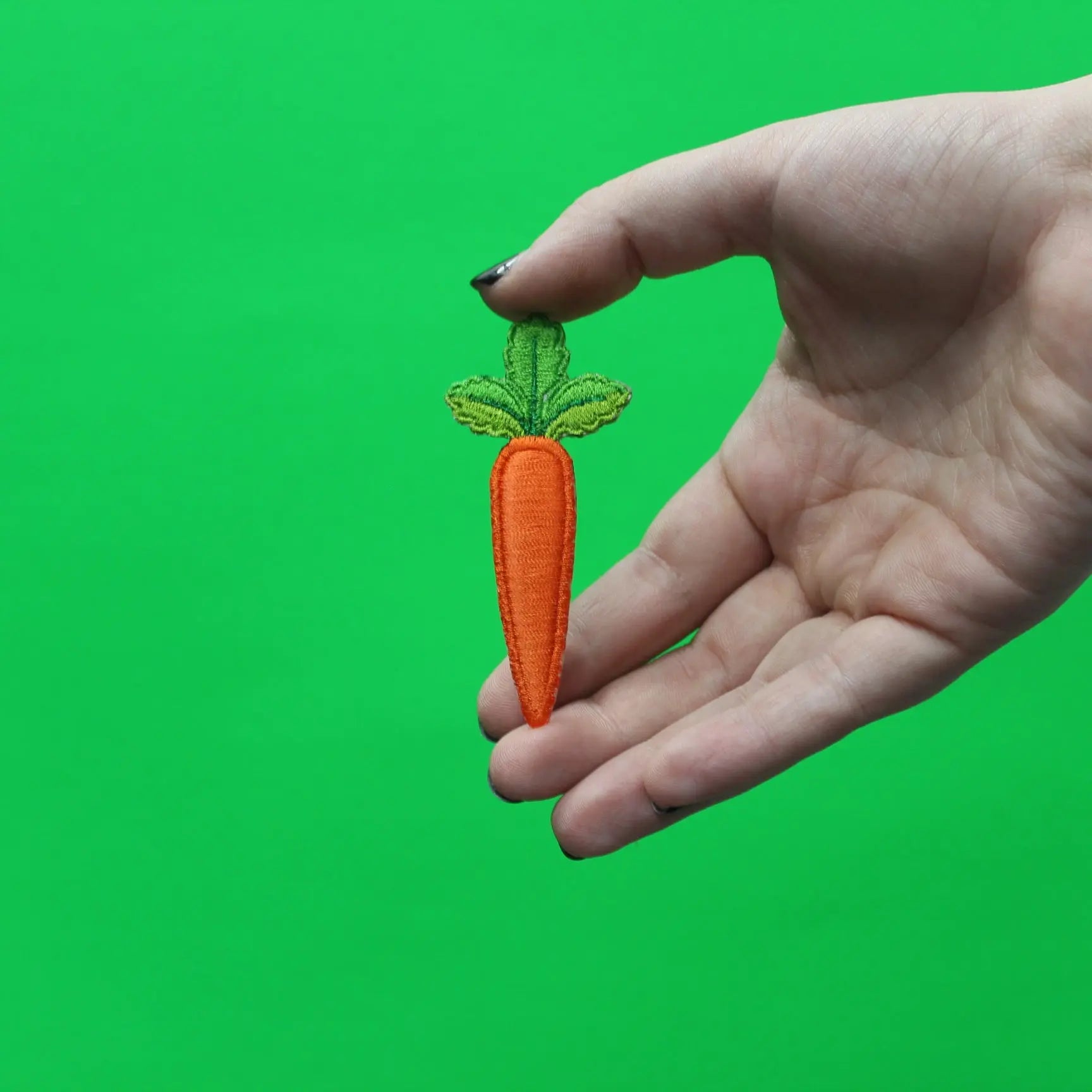 Easter Carrot Emoji Embroidered Iron On Patch