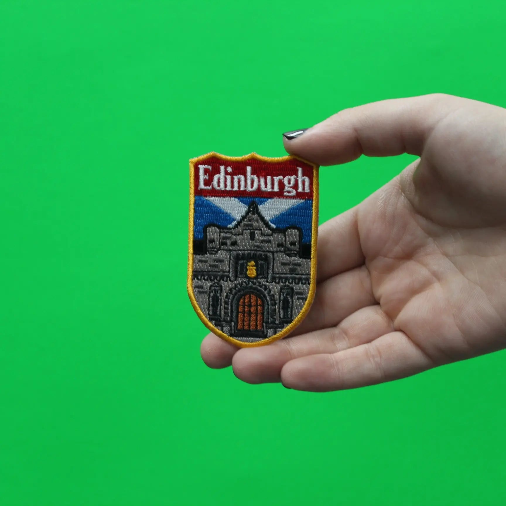 Edinburgh Scotland Shield Embroidered Iron On Patch