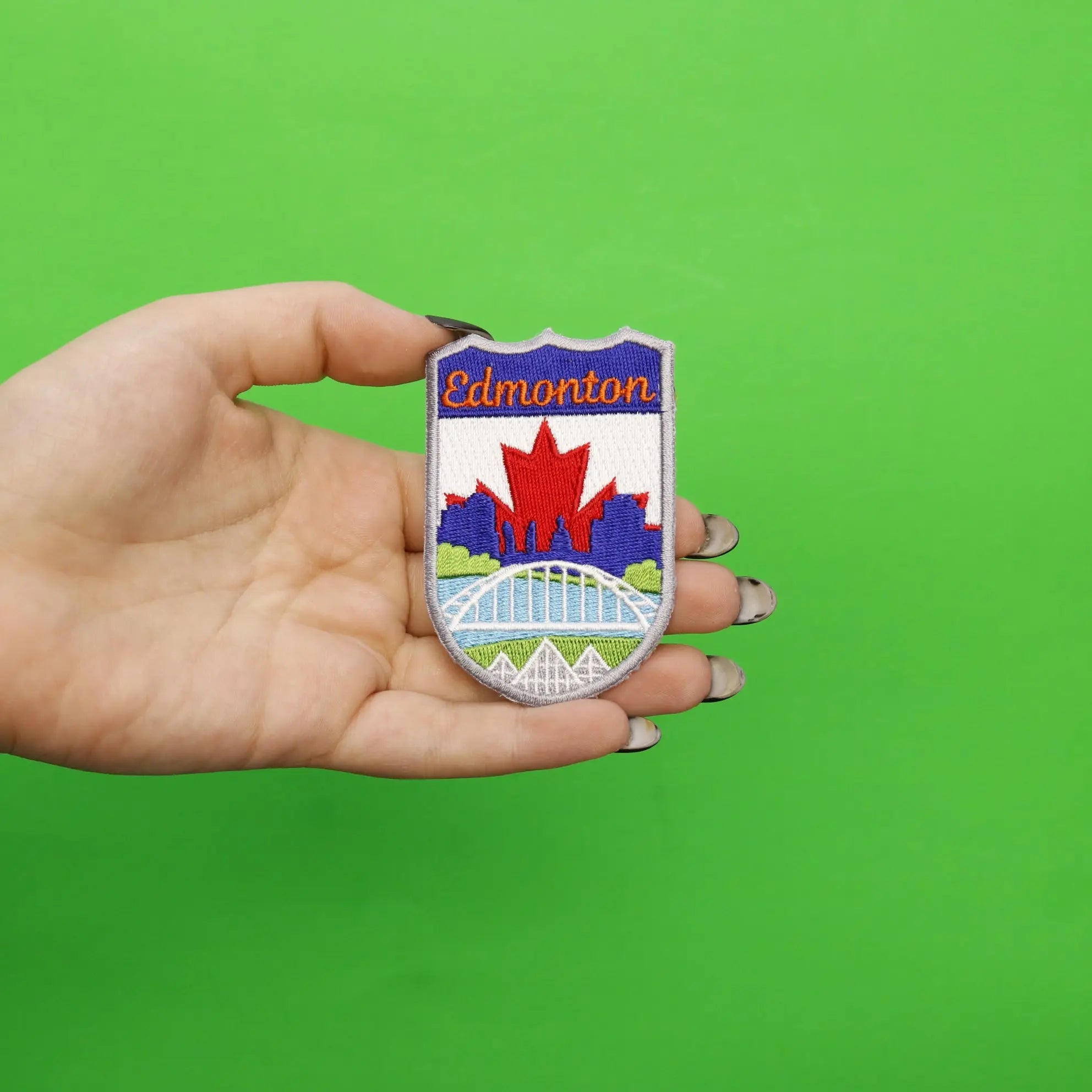 Edmonton Canada Shield Embroidered Iron On Patch