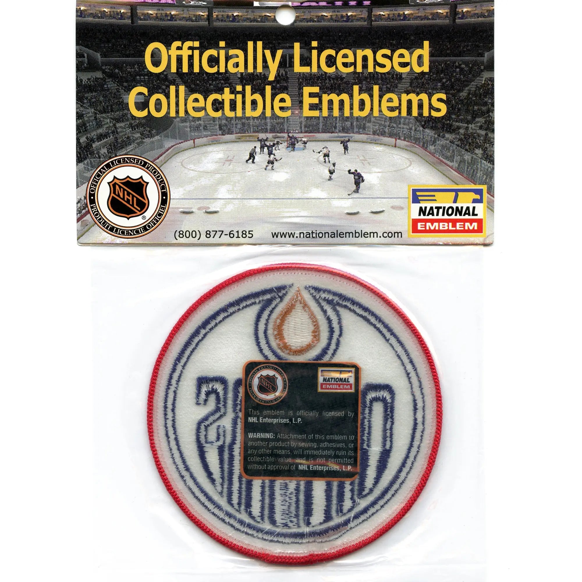 Edmonton Oilers Round Retro Team Logo Embroidered Patch