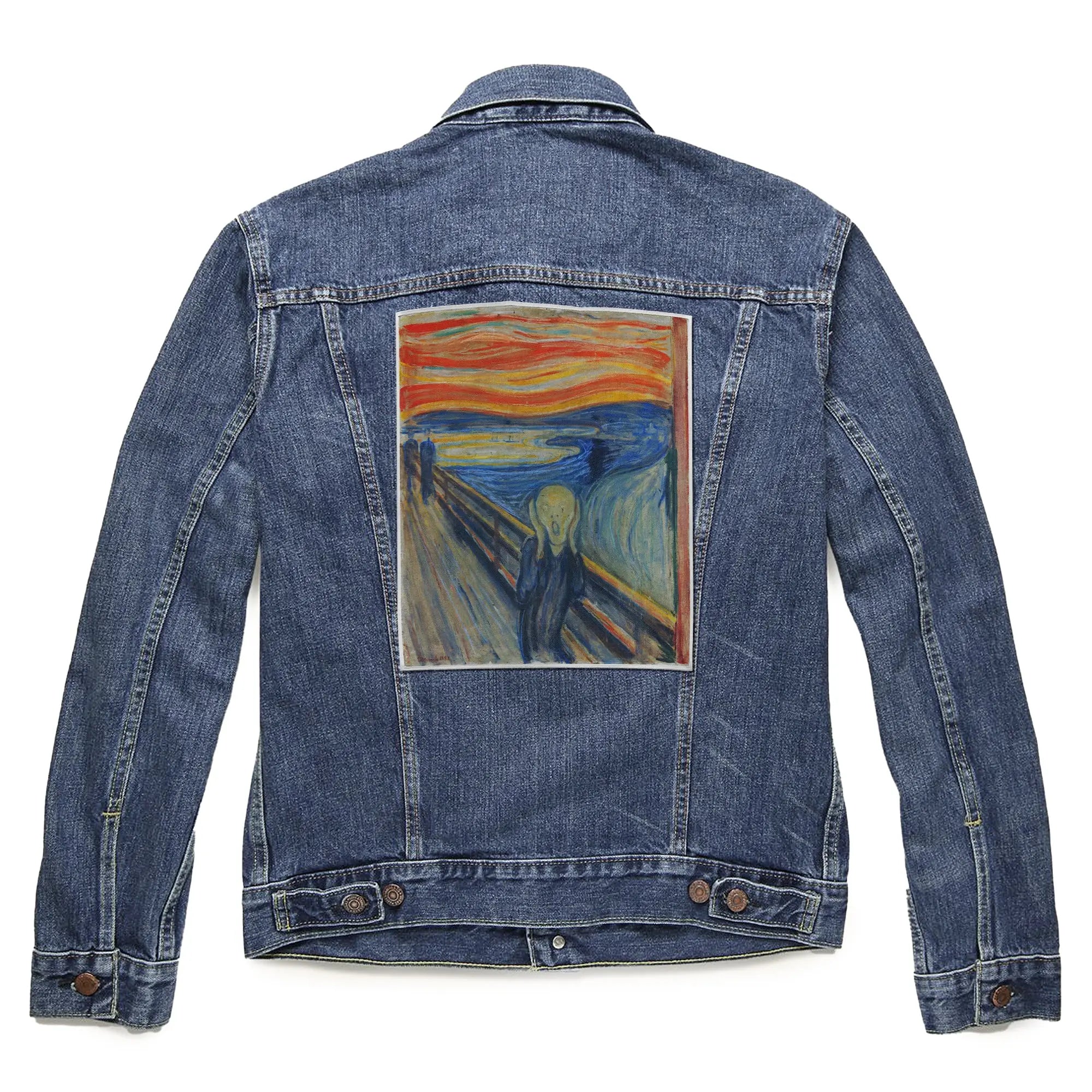 The Scream Edvard Munch FotoPatch Famous Painting XL Embroidered Iron On