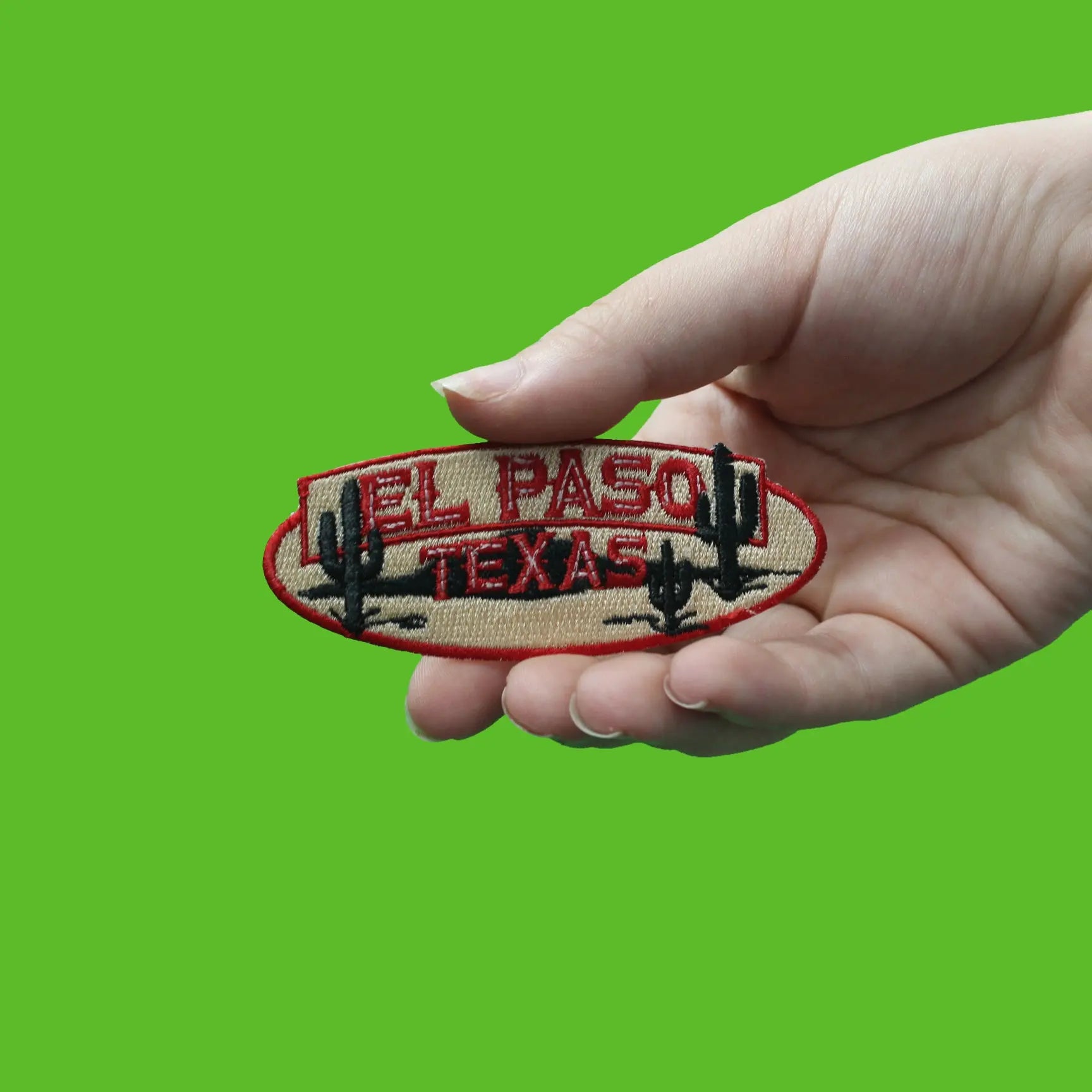 El Paso Texas Logo With Cacti Embroidered Iron On Patch