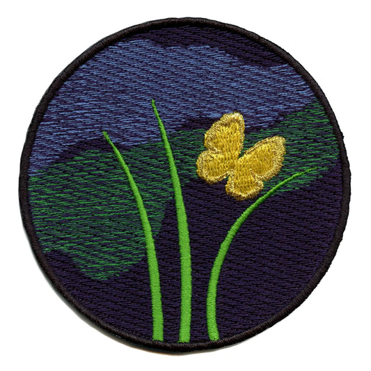 Enchanted Golden Butterfly Patch Magic Family Symbol Embroidered Iron on