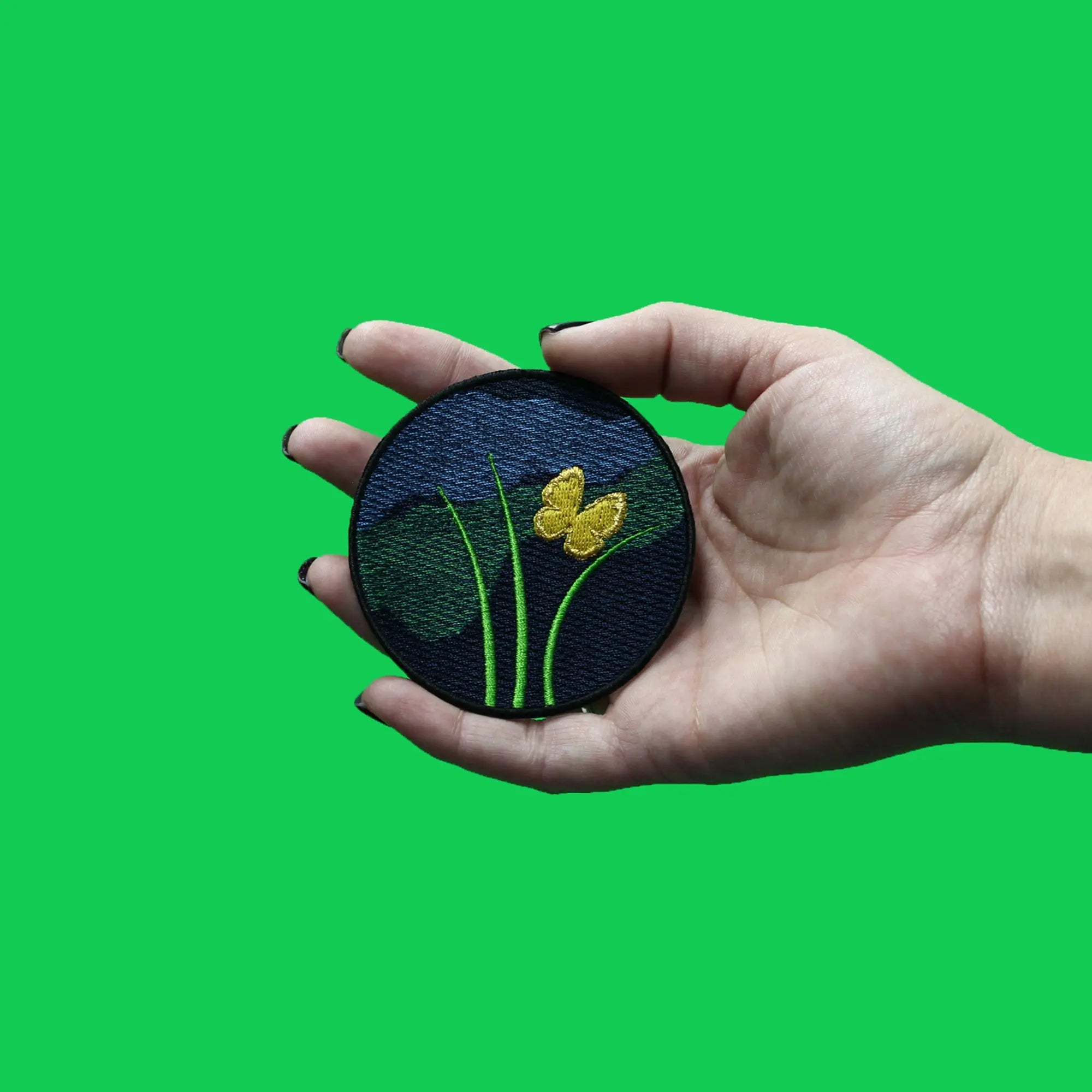 Enchanted Golden Butterfly Patch Magic Family Symbol Embroidered Iron on