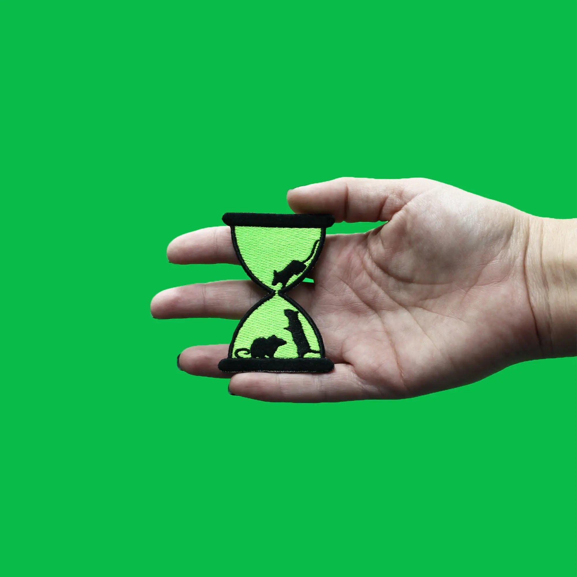 Enchanted Rat Hourglass Patch Sands Of Time Embroidered Iron on