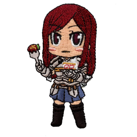 Fairytail Anime Erza Eating Cake Embroidered Iron On Patch