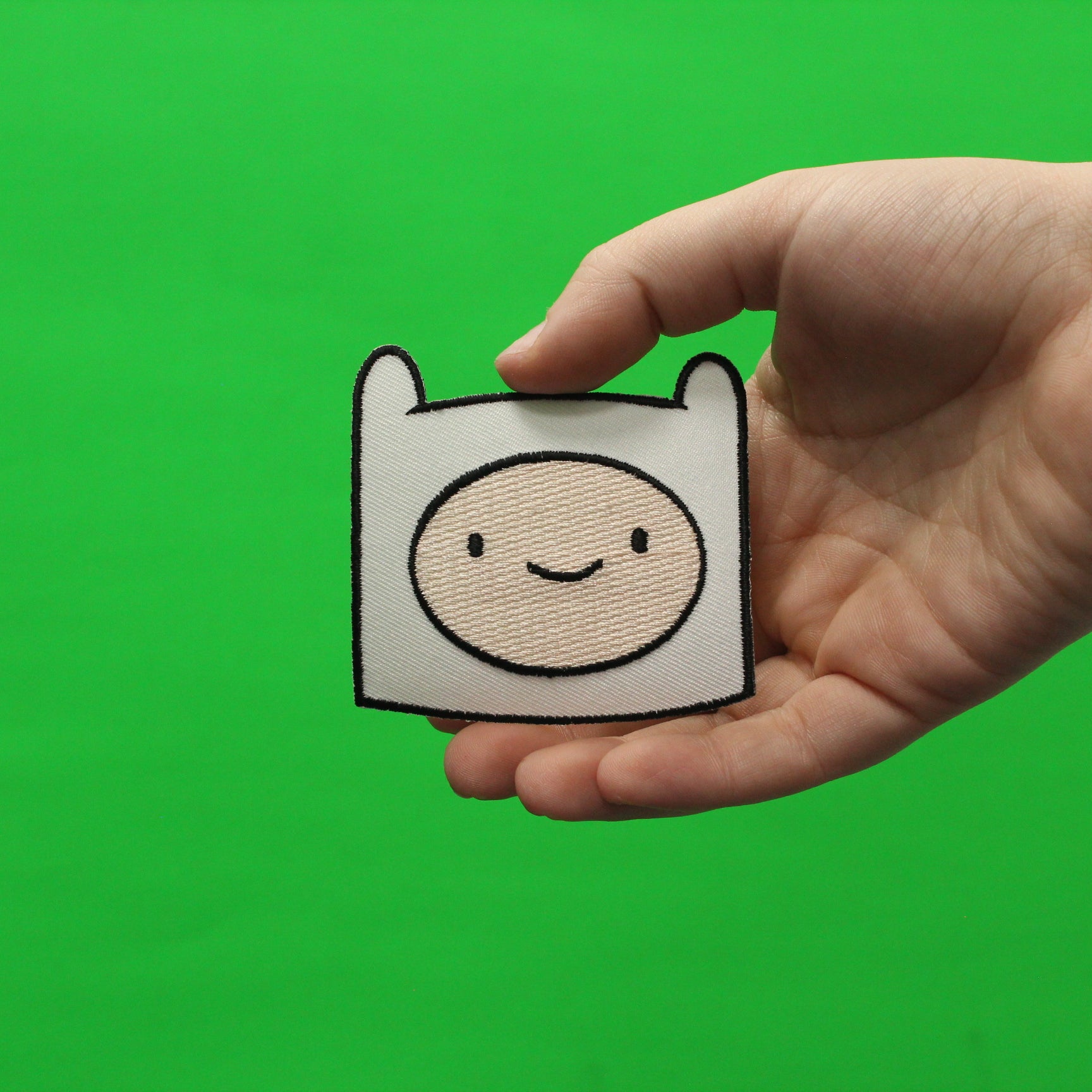 Adventure Time Finn Head Smiling Embroidered Iron On Patch