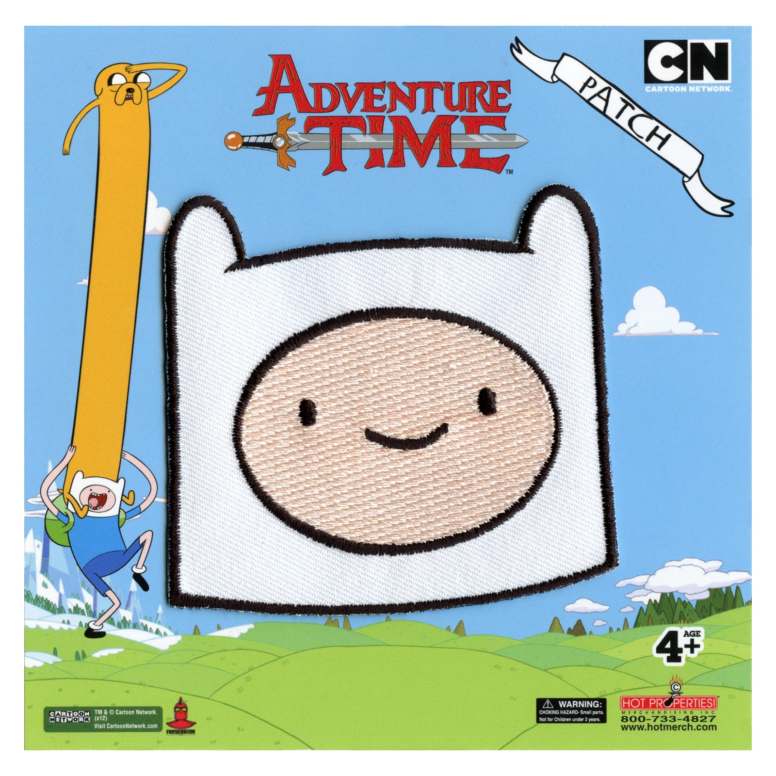 Adventure Time Finn Head Smiling Embroidered Iron On Patch