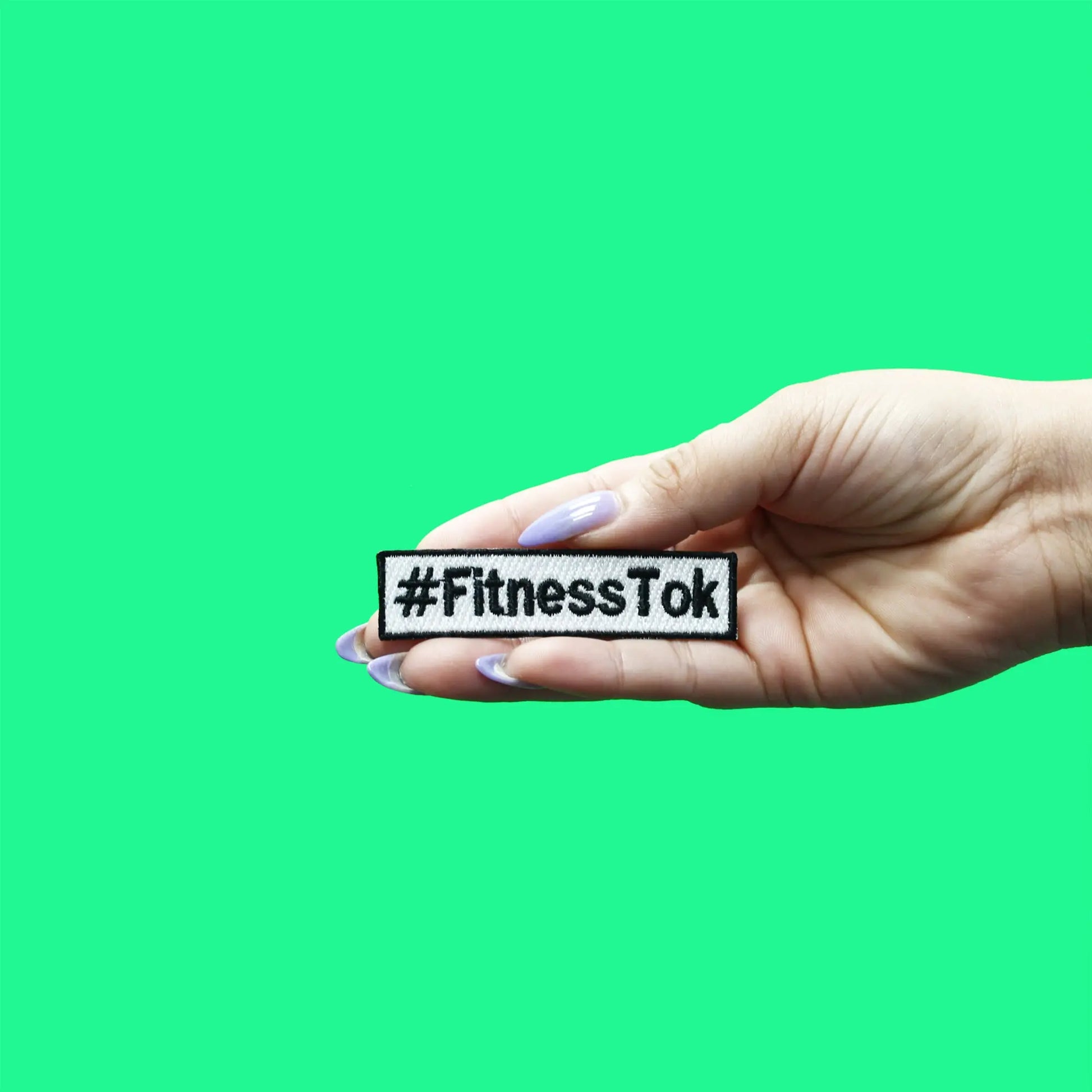 #FitnessTok Patch Popular Hashtag Embroidered Iron On