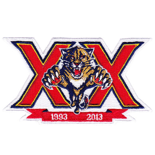 2013 Florida Panthers Team 20th Anniversary Season Logo Jersey Patch