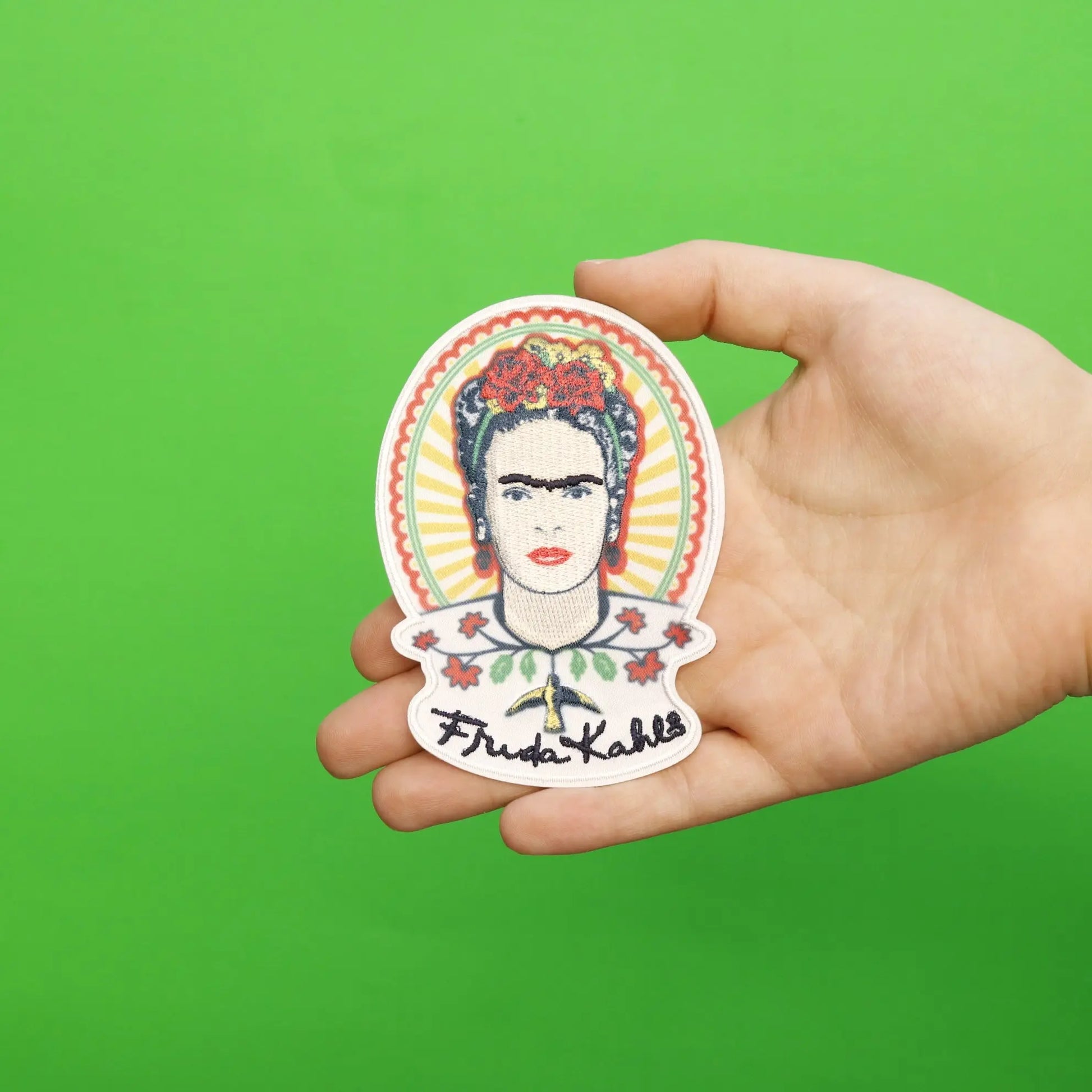Frida Kahlo Mexicana Portrait Sublimated Embroidered Iron On Patch