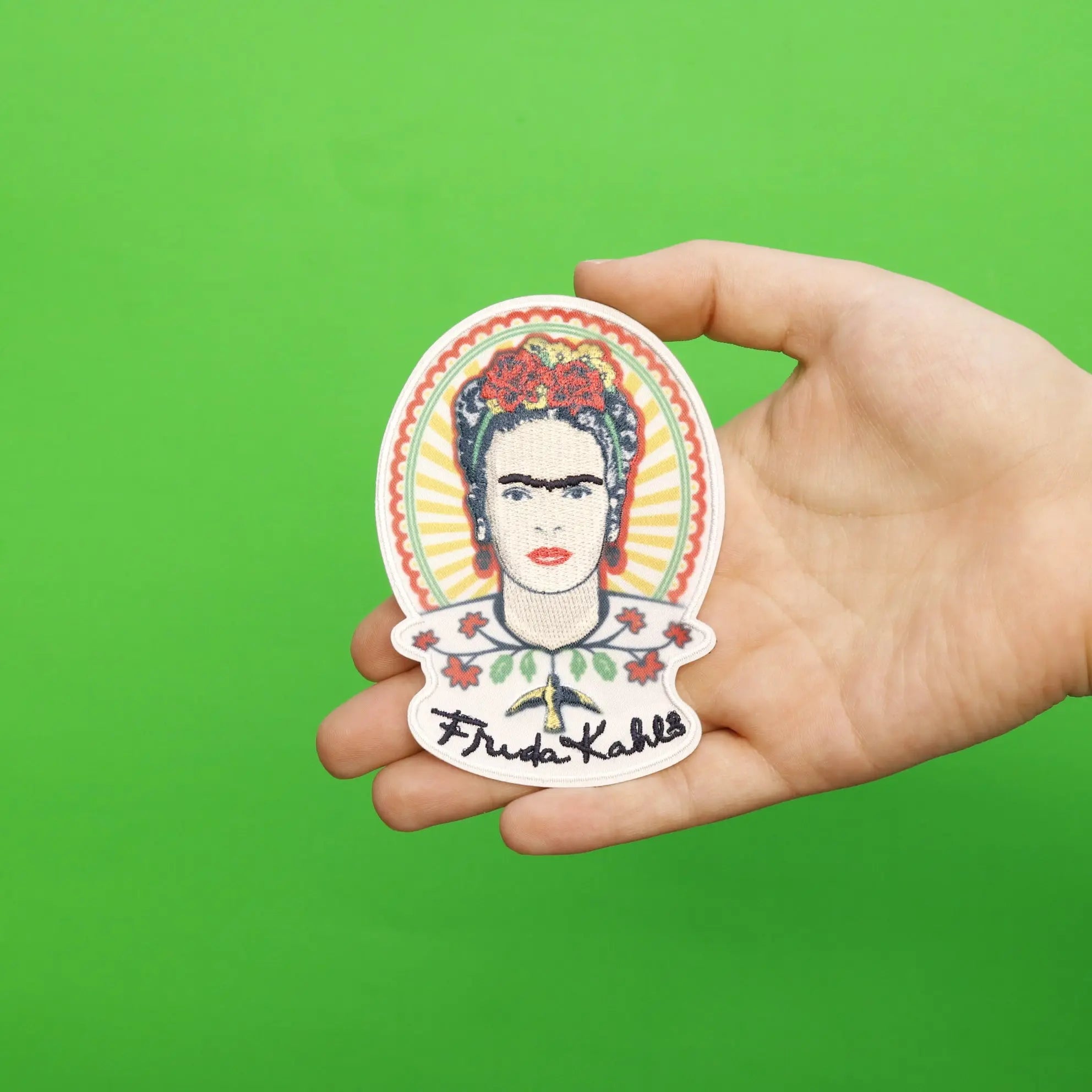 Frida Kahlo Mexicana Portrait Sublimated Embroidered Iron On Patch