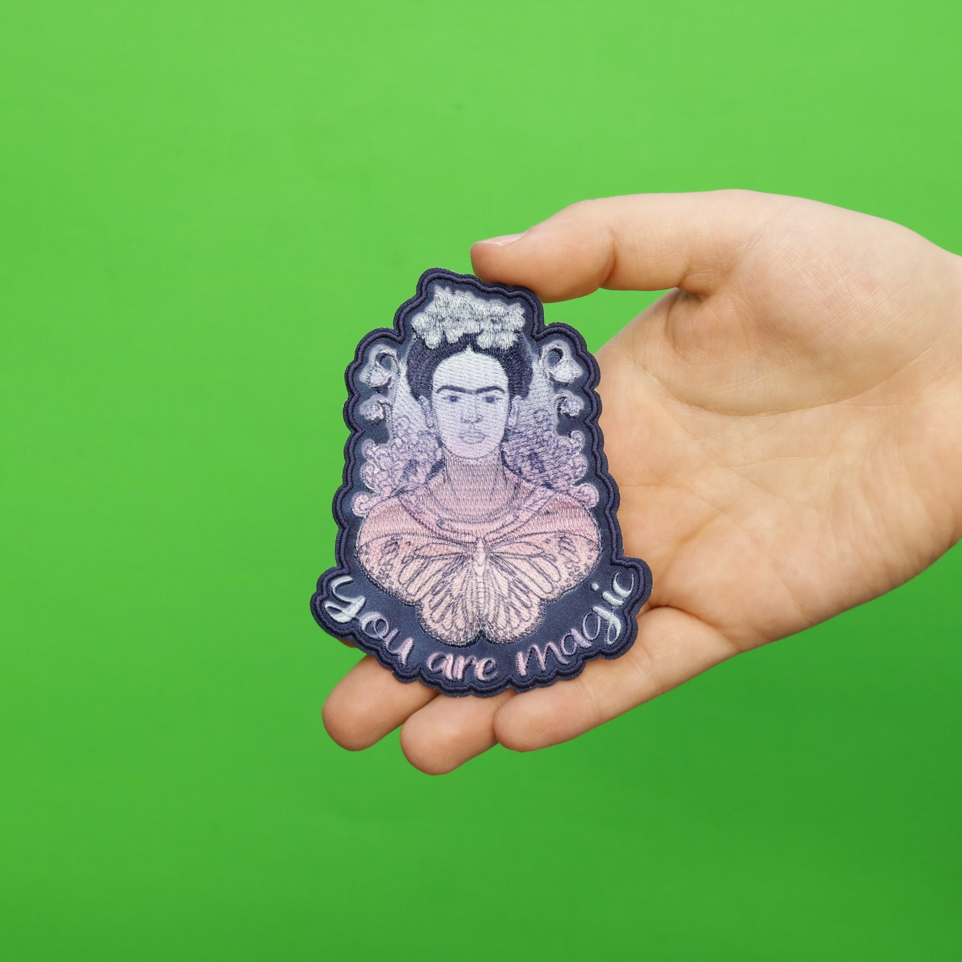 Frida Kahlo "You Are Magic" Butterfly Sublimated Embroidered Iron On Patch