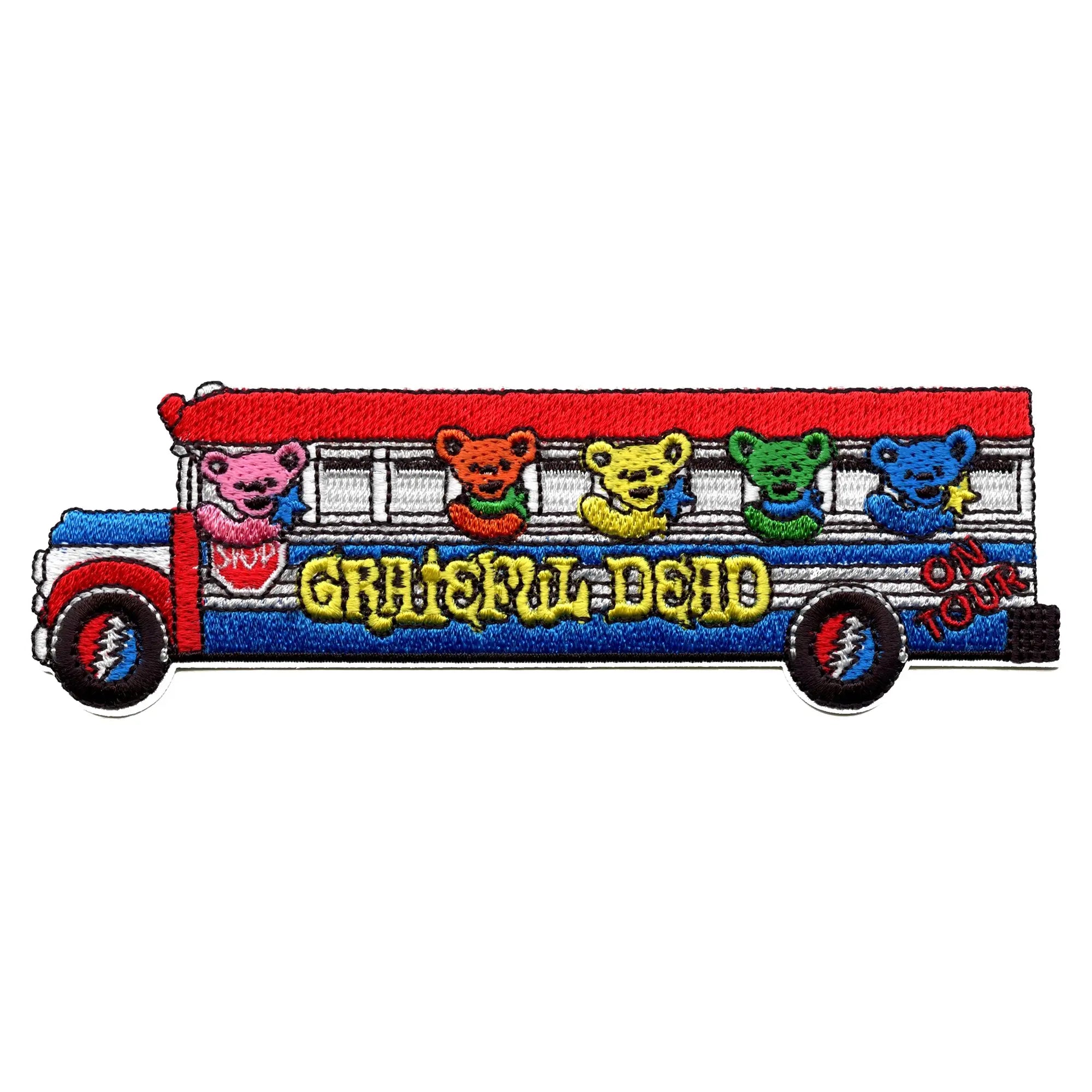 Grateful Dead Tour Bus Patch Iconic Dancing Bears Embroidered Iron On