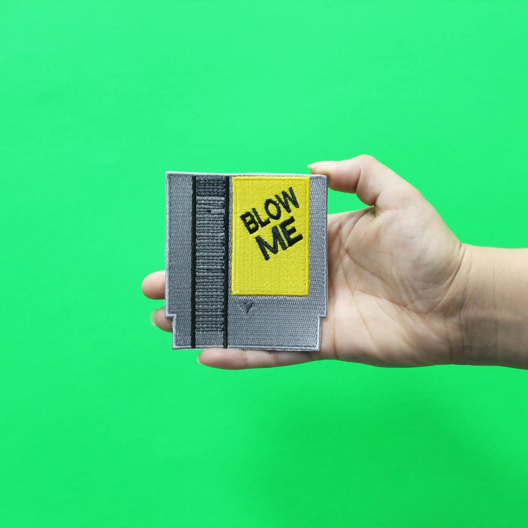 Blow Me Patch Vintage Game Cartridge Embroidered Iron On