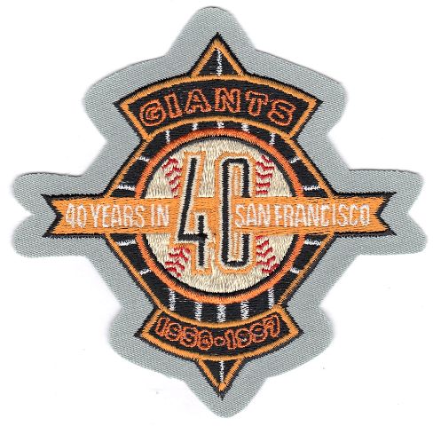 1997 San Francisco Giants 40th Anniversary Jersey Patch (40 Years in San Francisco)