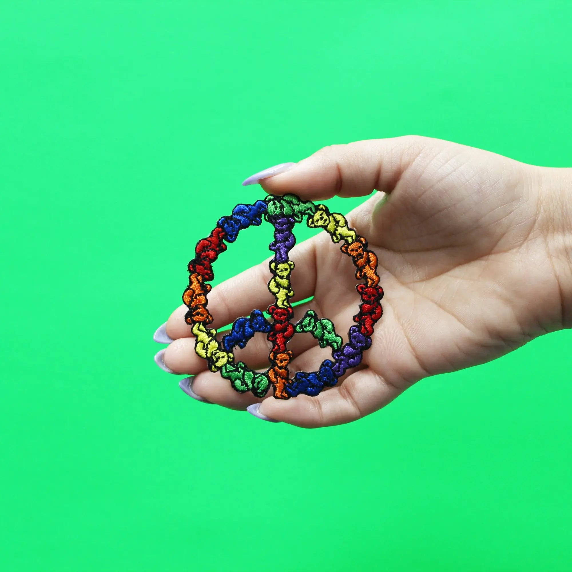 Official Grateful Dead Bears Patch Peace Sign Embroidered Iron On