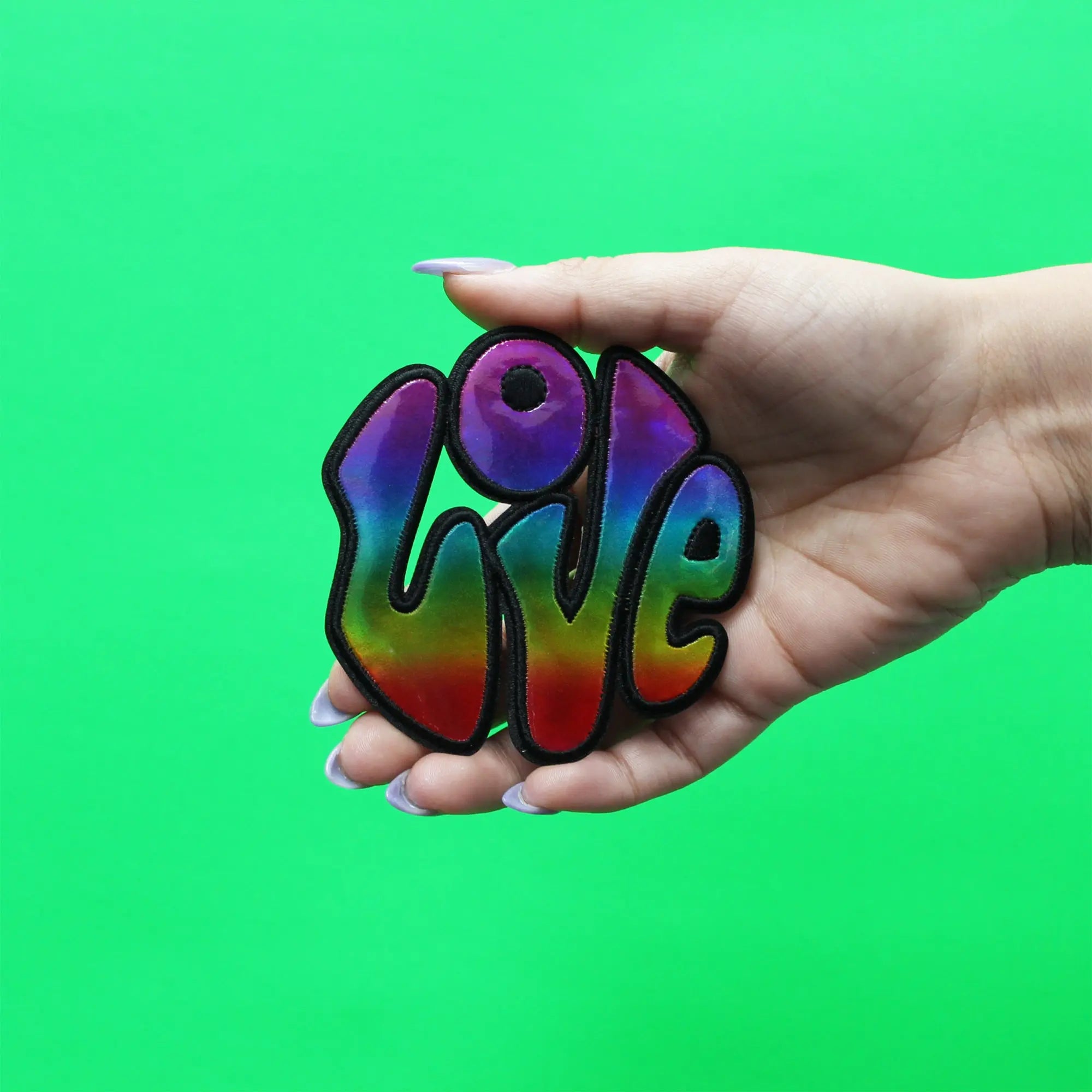 Groovy Love Patch Hippie Style Embroidered Iron On