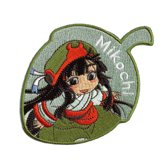 Hakumei and Mikochi Acorn Patch Mikochi Character Embroidered Iron On