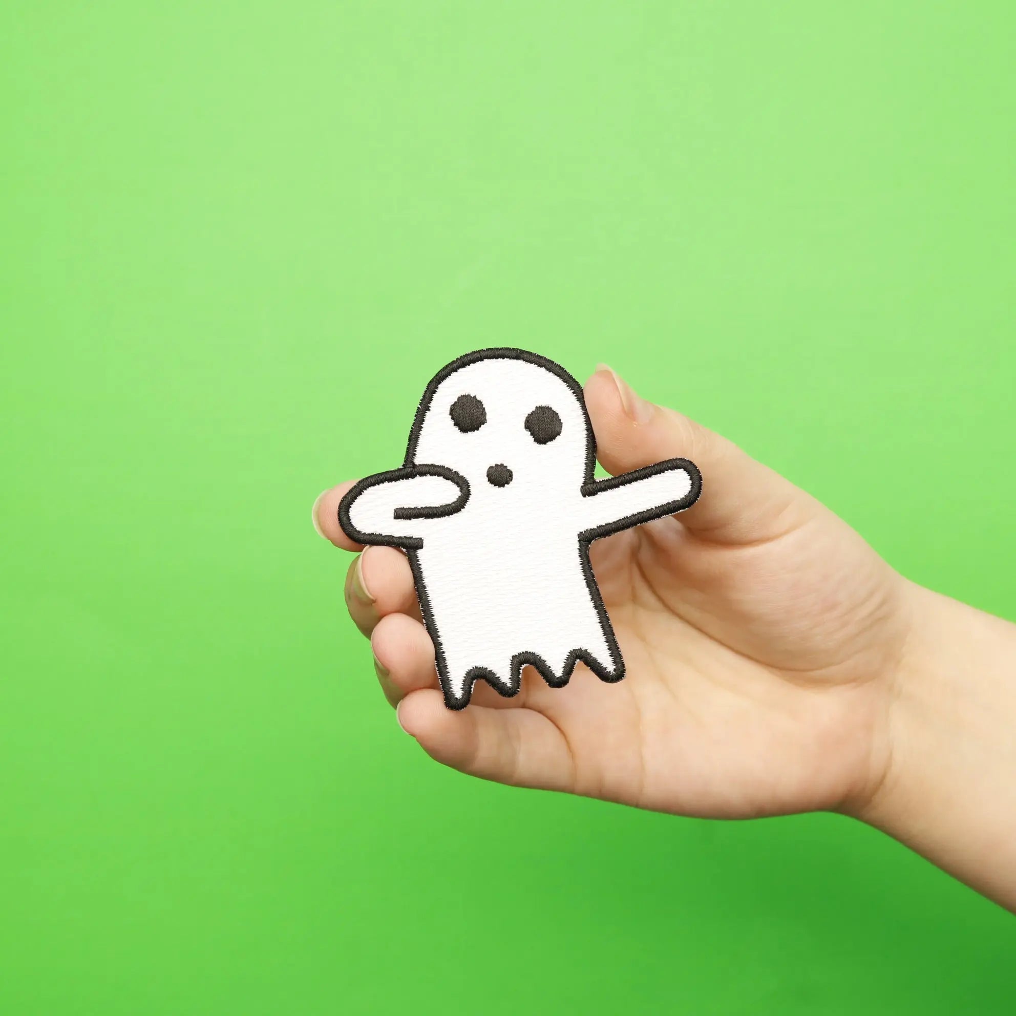 Halloween Ghost Dabbing Embroidered Iron On Patch