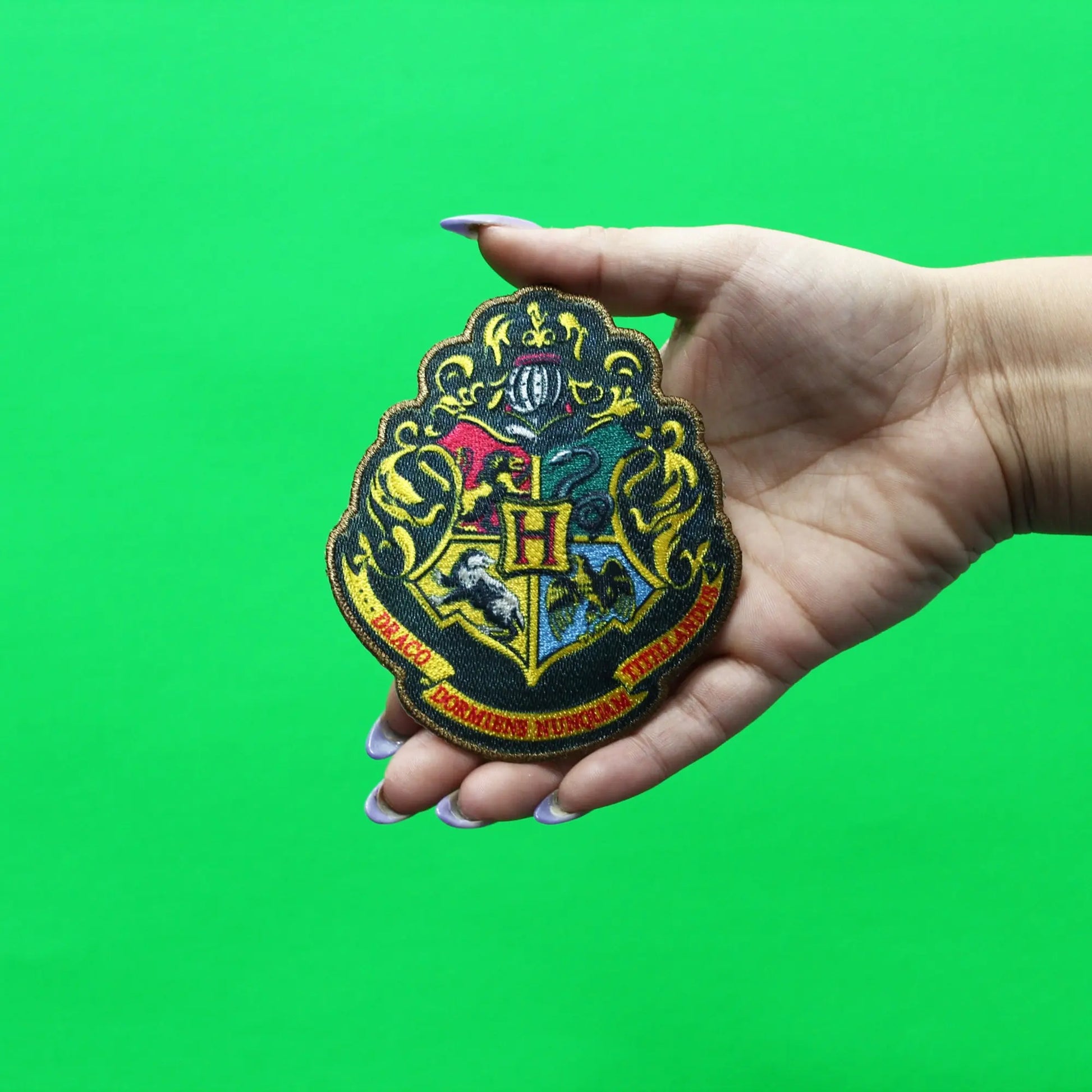 Harry Potter Hogwarts Crest Sublimated Embroidered Iron On Patch