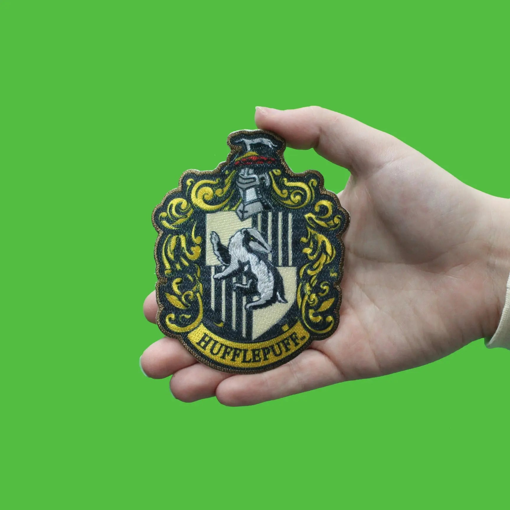 Harry Potter Hufflepuff Crest Sublimated Embroidered Iron On Patch
