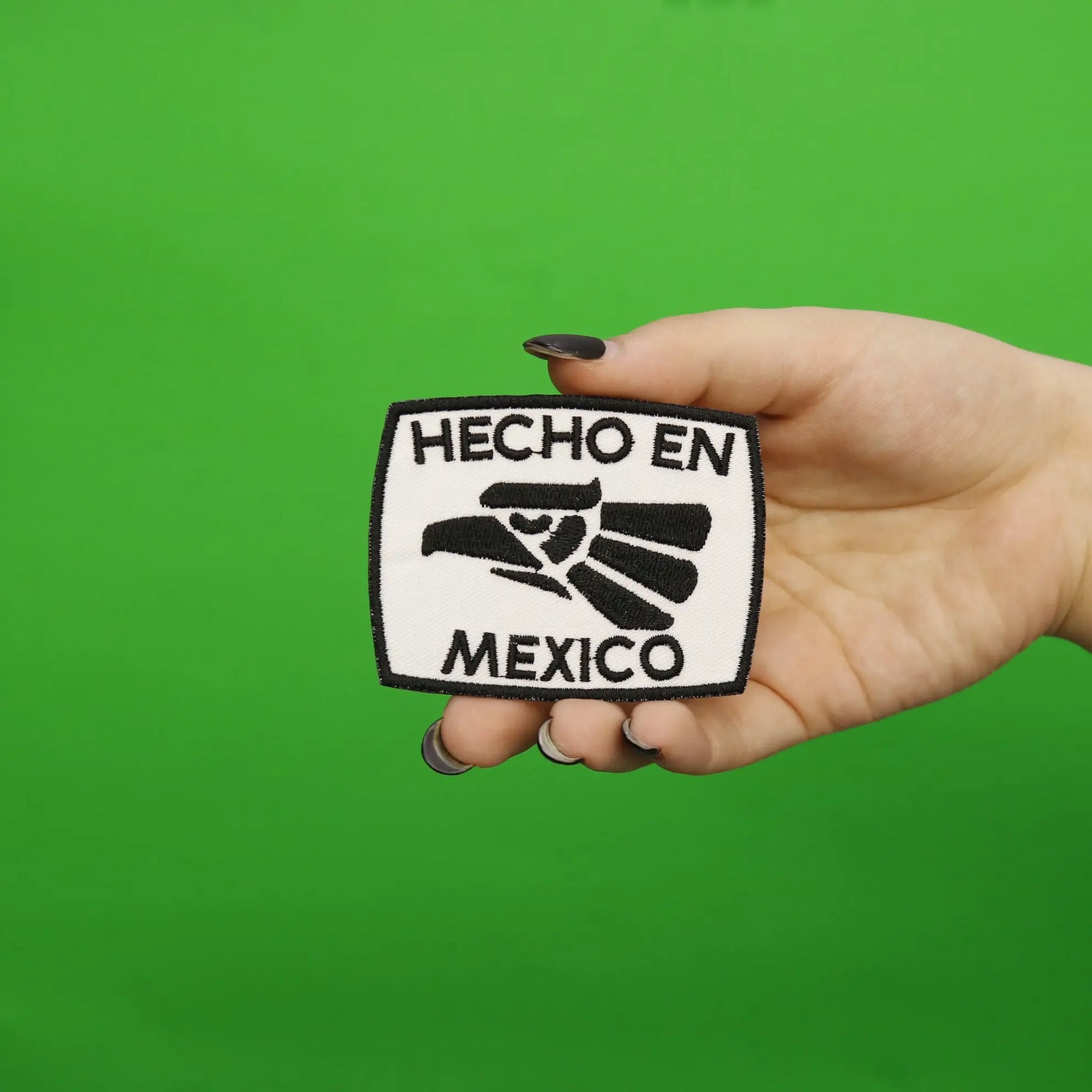 Hecho En Mexico Stamp Embroidered Iron On Patch