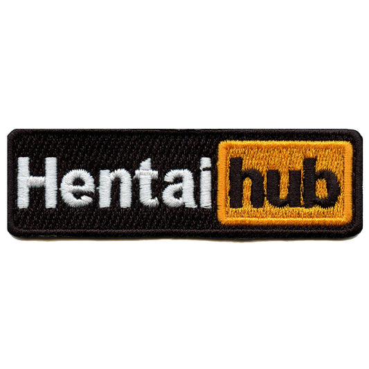 Hentai Hub Patch Anime Adult Website Parody Embroidered Iron On