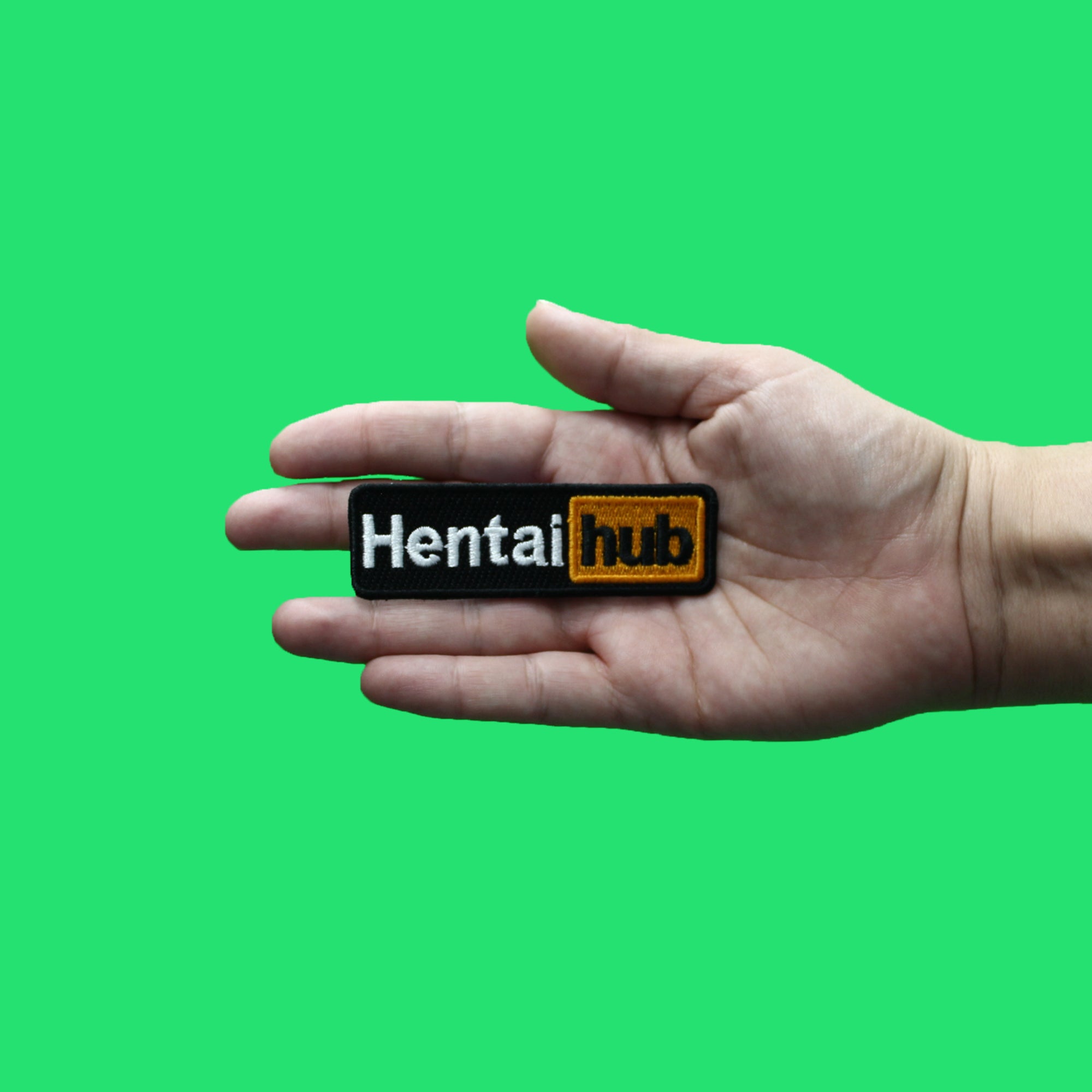 Hentai Hub Patch Anime Adult Website Parody Embroidered Iron On