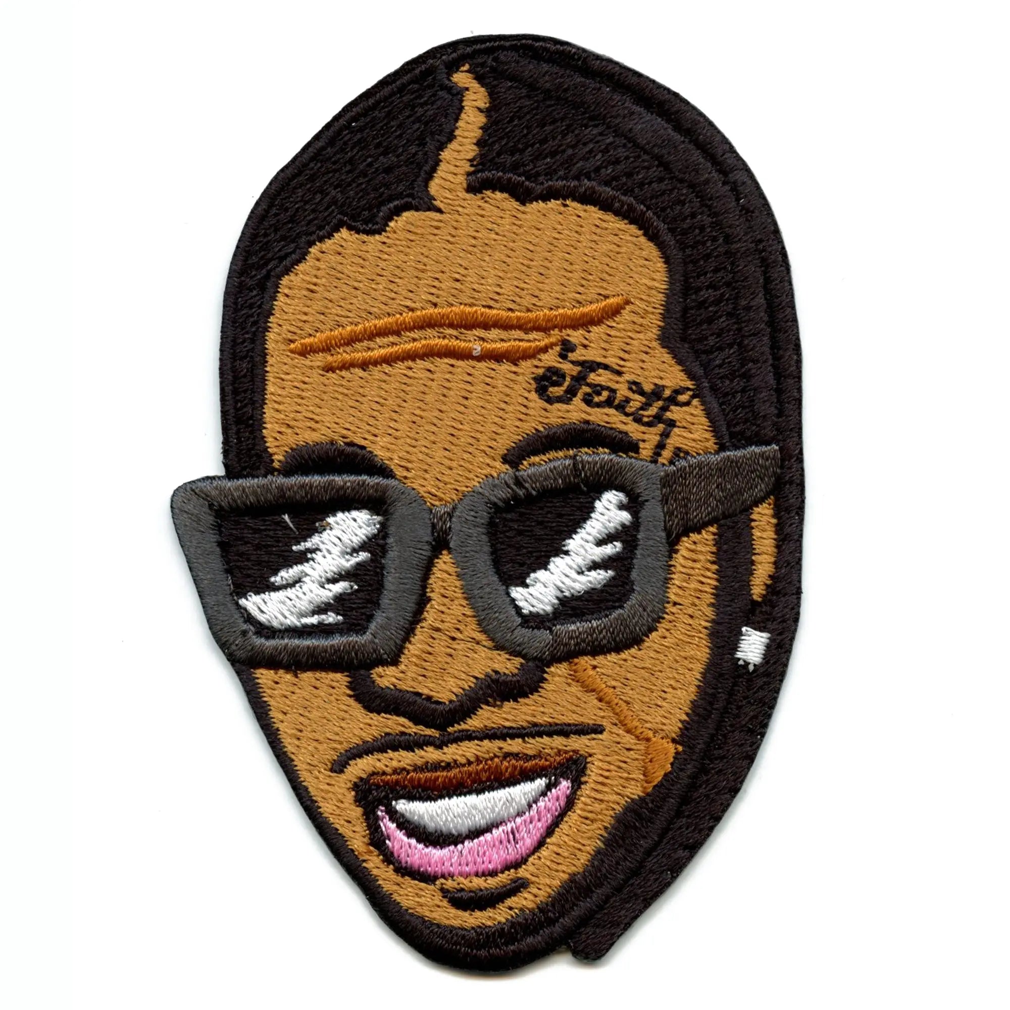 Hip Hop Rapper Face Emoji With Sunglasses Embroidered Iron On Patch