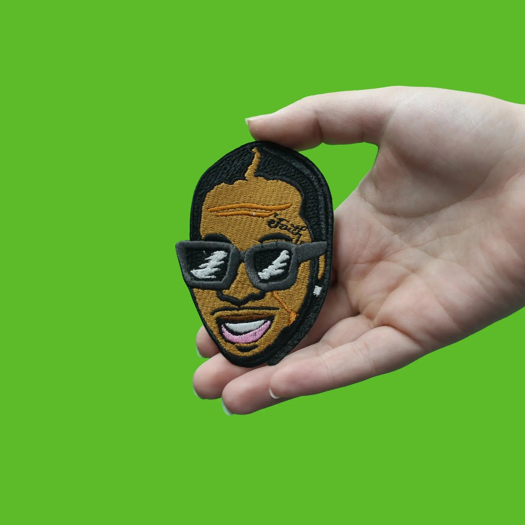Hip Hop Rapper Face Emoji With Sunglasses Embroidered Iron On Patch