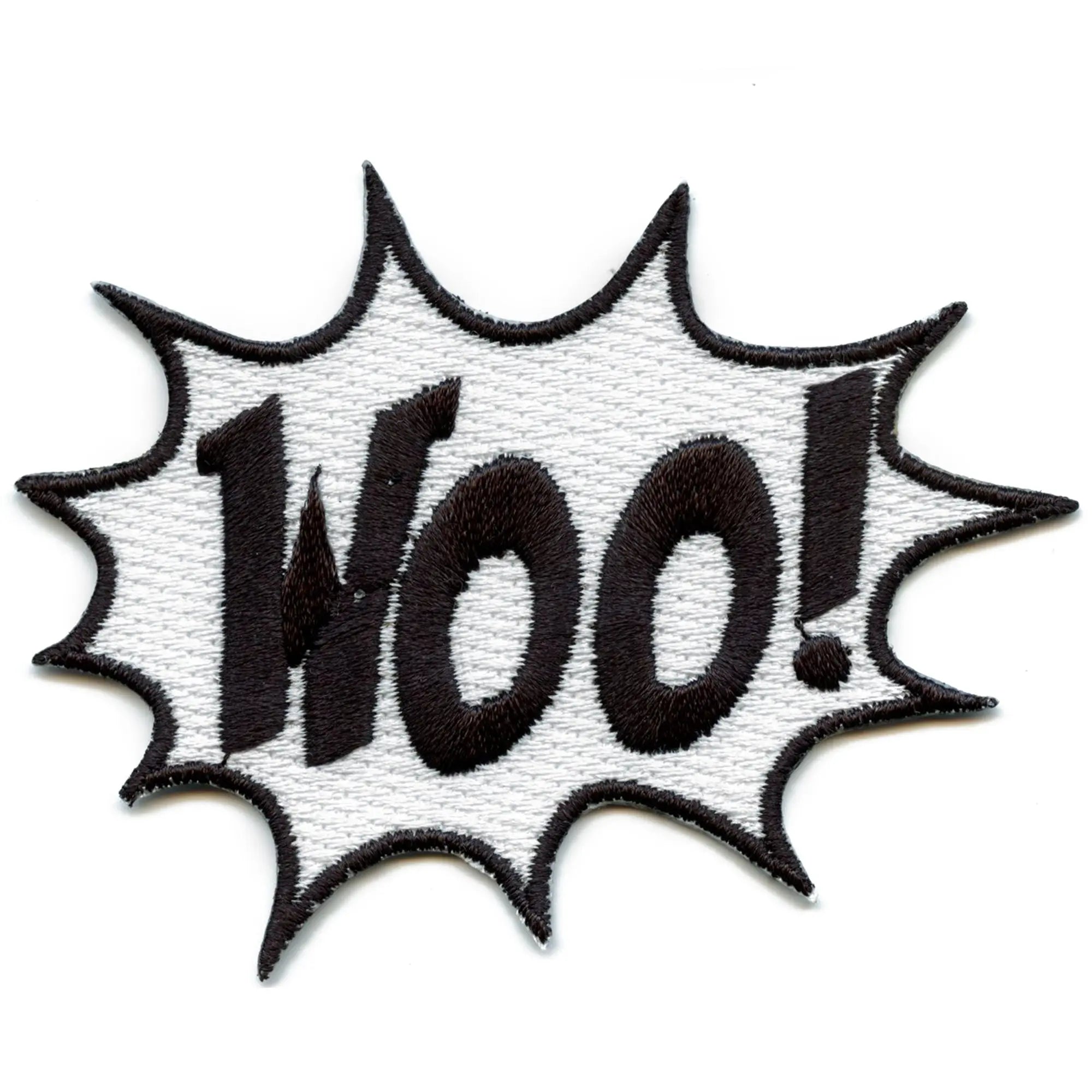 Hip Hop Rapper WOO! Sunburst Bubble Embroidered Iron On Patch