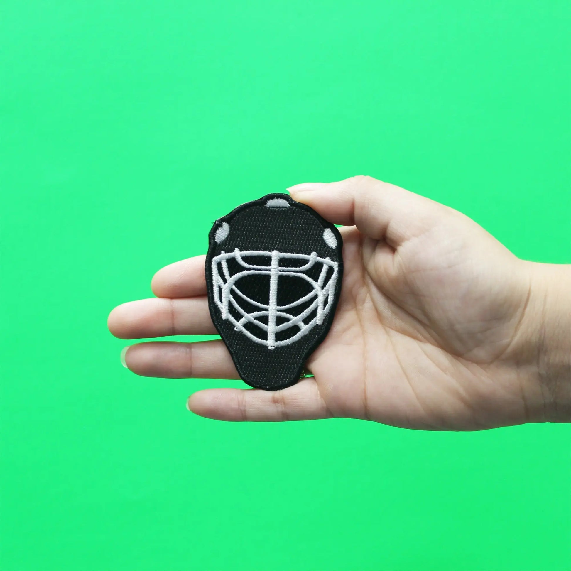 Hockey Goalie Mask Patch Embroidered Iron On