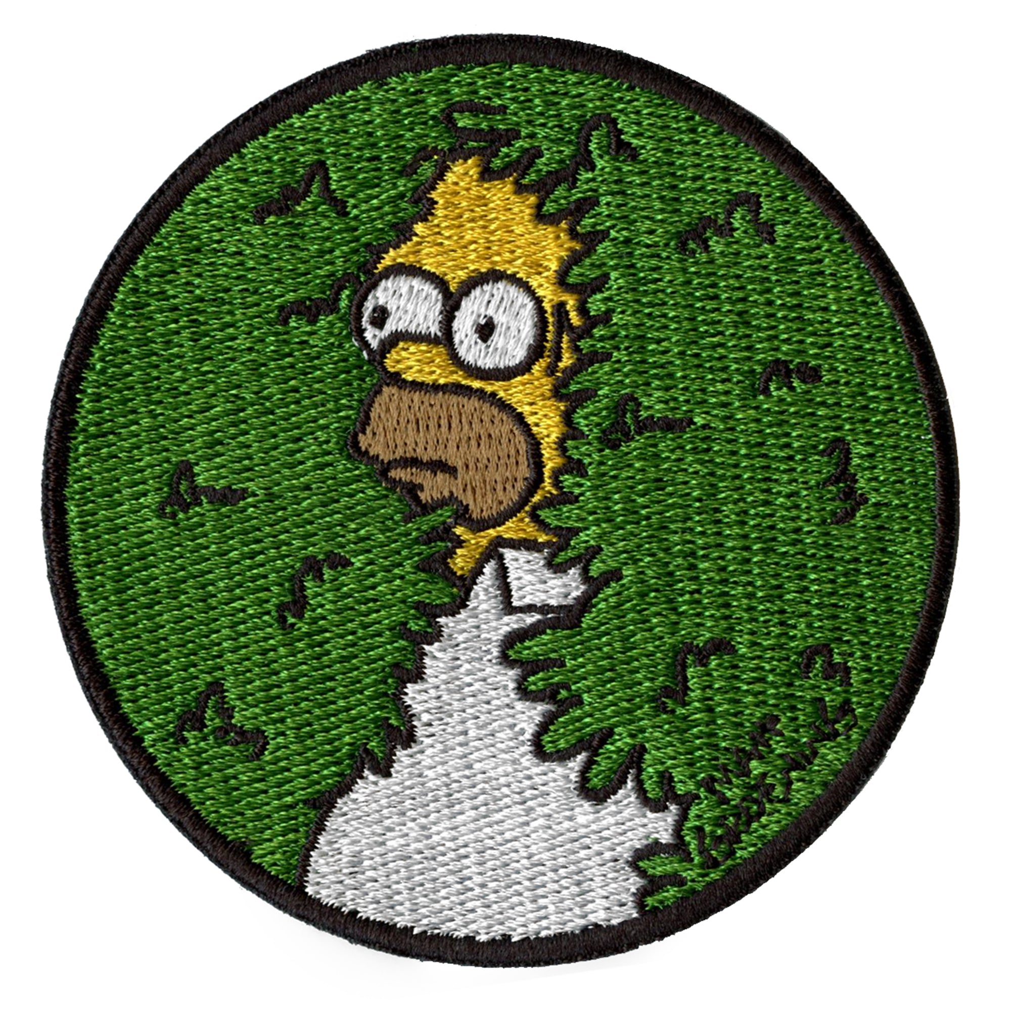 The Simpsons Patch Homer Hiding In Bush Embroidered Iron On