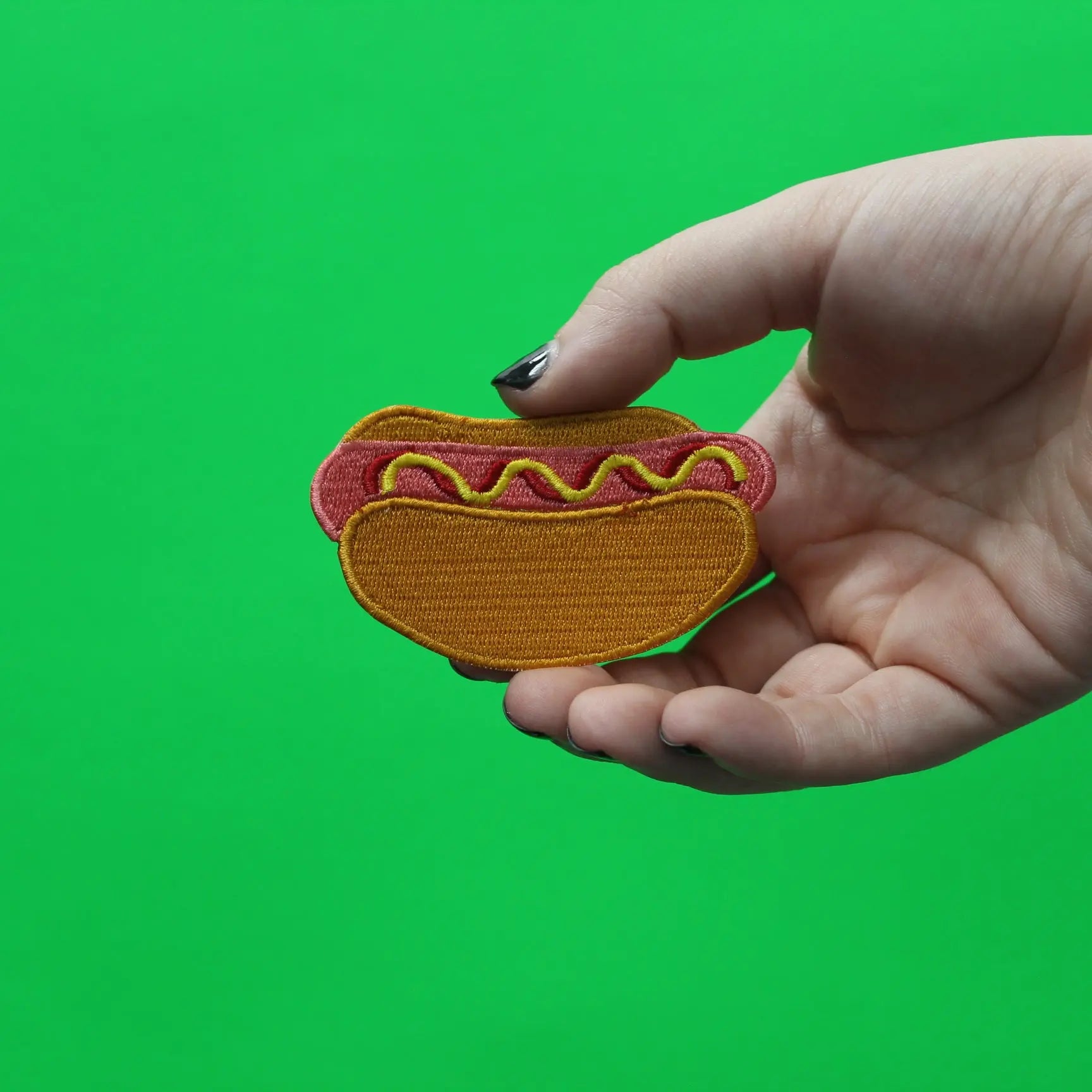 Hot Dog Food Emoji Embroidered Iron On Patch