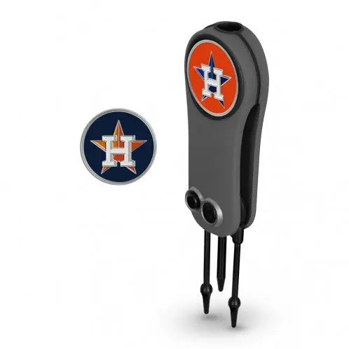 Houston Astros Switchblade Ball Mark Repair Tool & Ball Markers