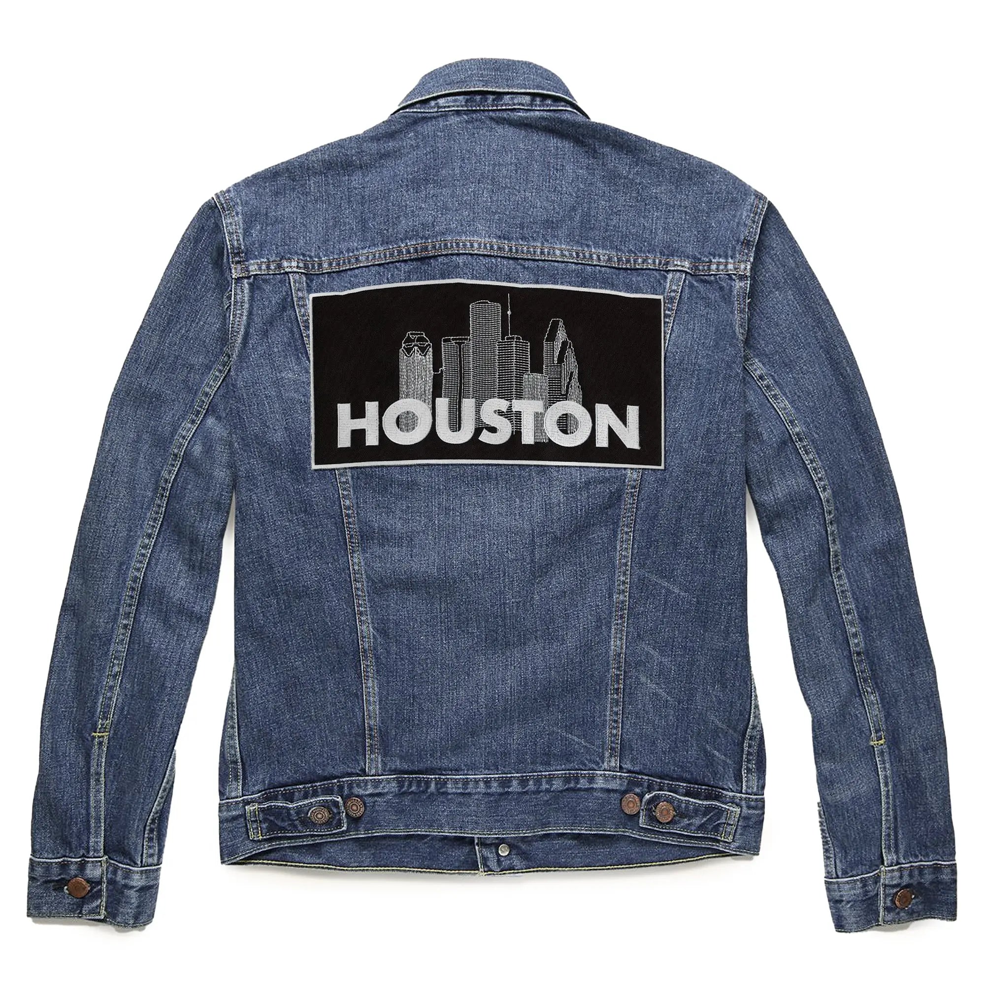 Houston City Skyline Patch Downtown X-Large Embroidered Iron On