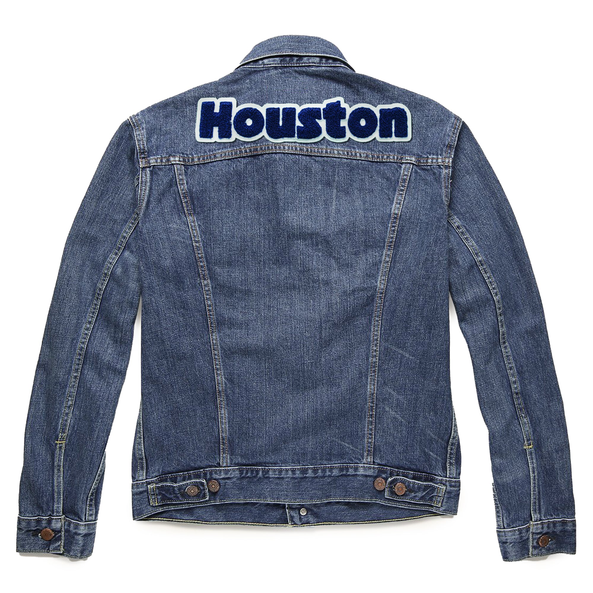 Houston Texas Patch Chenille Fabric Sew On