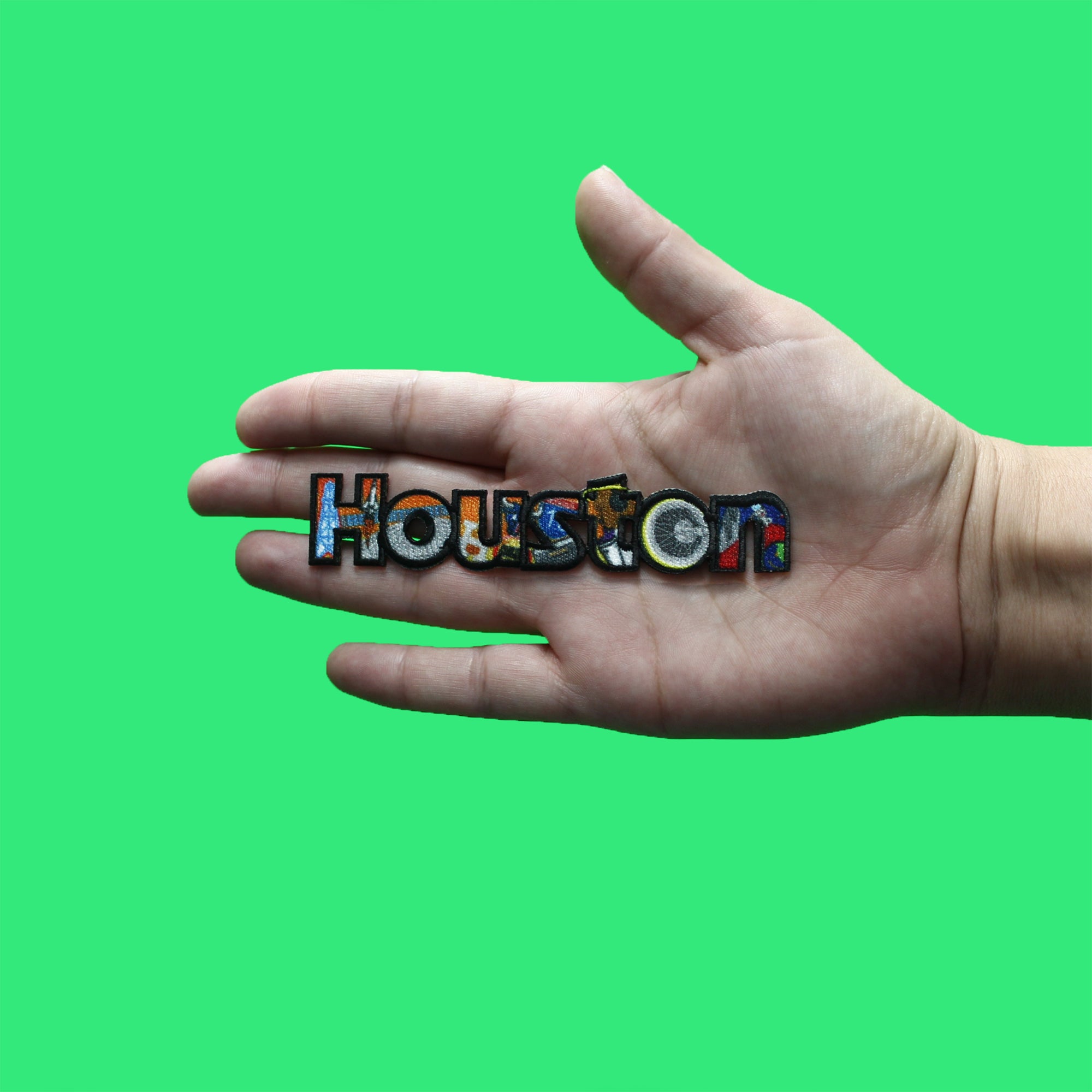 Houston Iconic Collage Patch Texas Small Embroidered Iron On