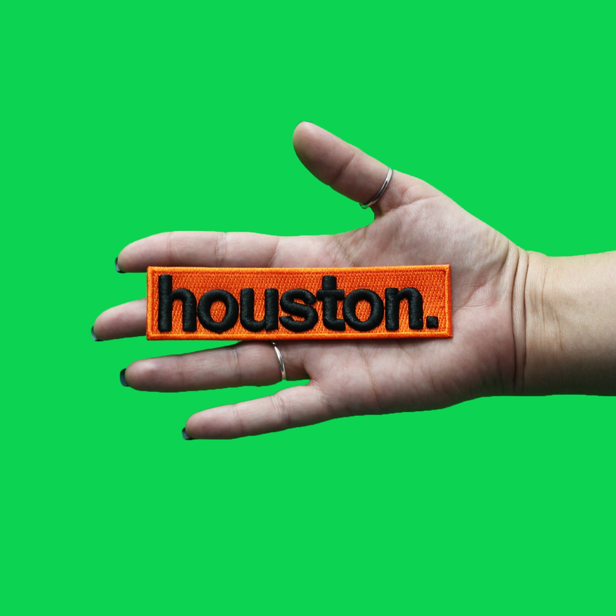 Orange City Of Houston Texas Puff Raised Box Logo Embroidered Iron on Patch