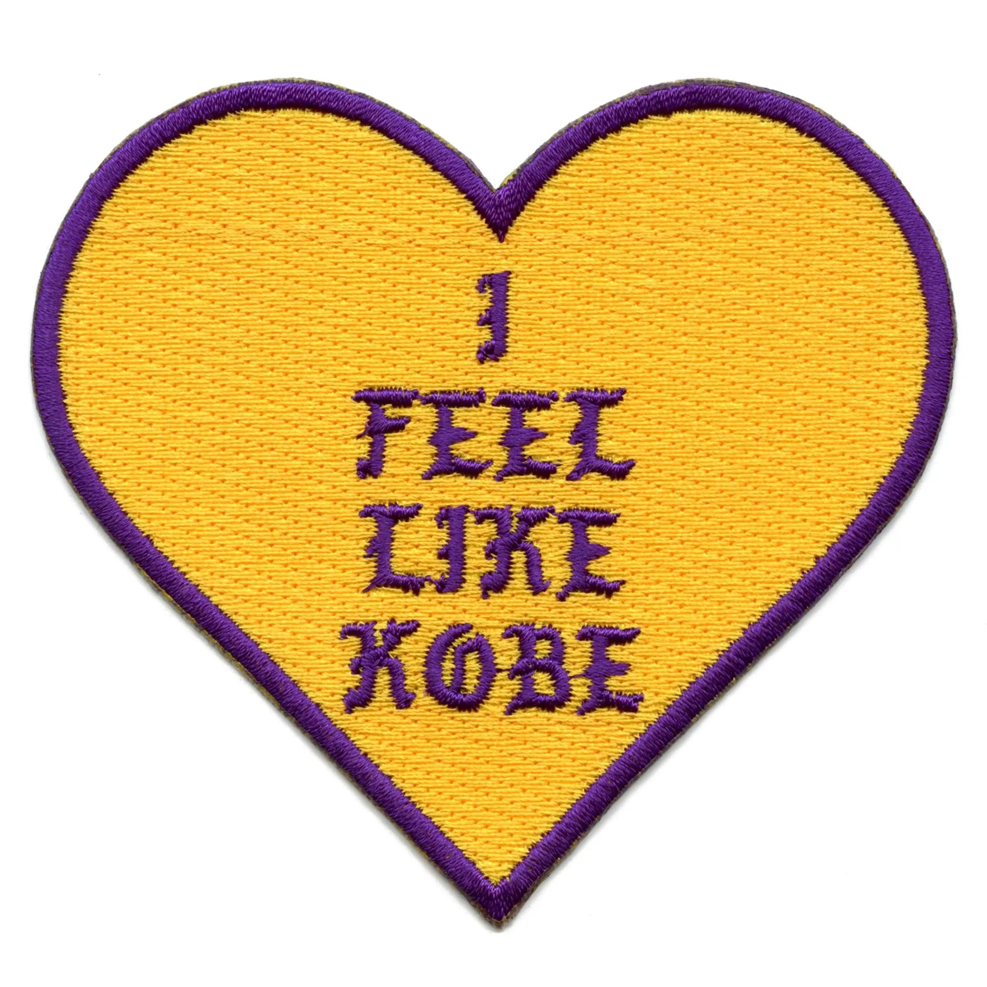 I Feel Like Kobe Heart Patch Basketball Athletes Embroidered Iron On