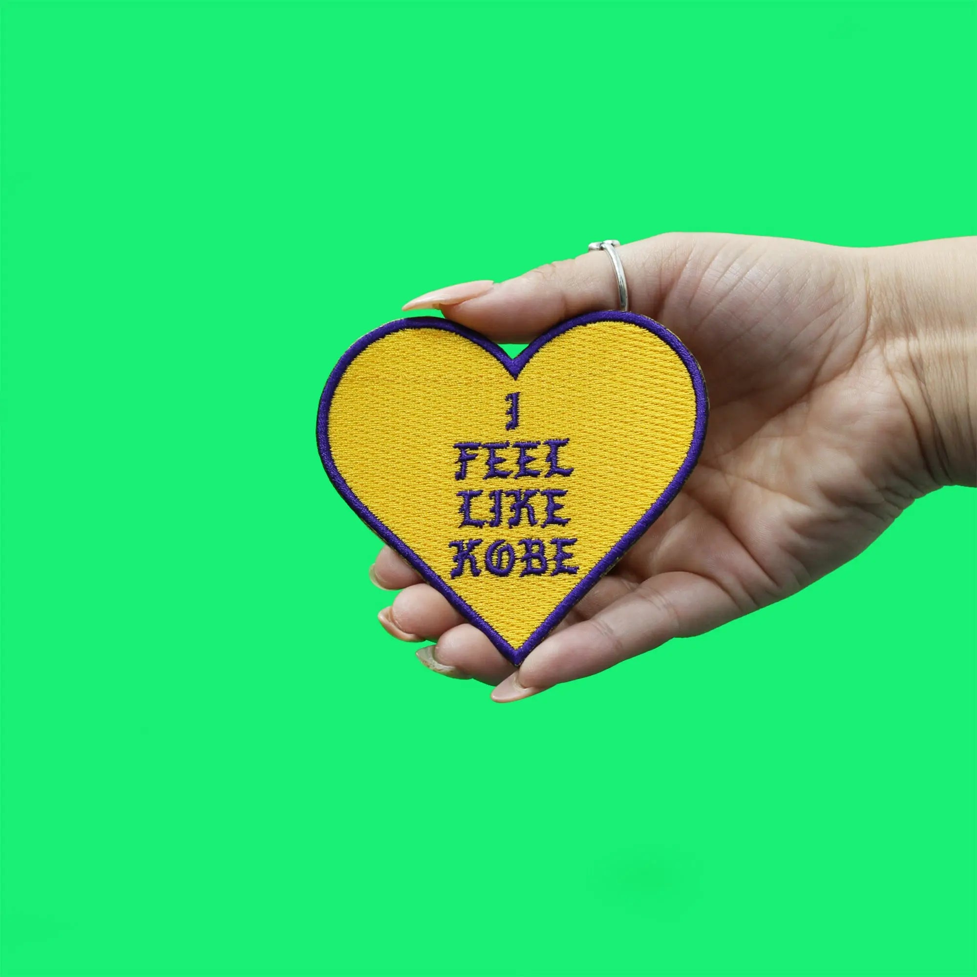 I Feel Like Kobe Heart Patch Basketball Athletes Embroidered Iron On