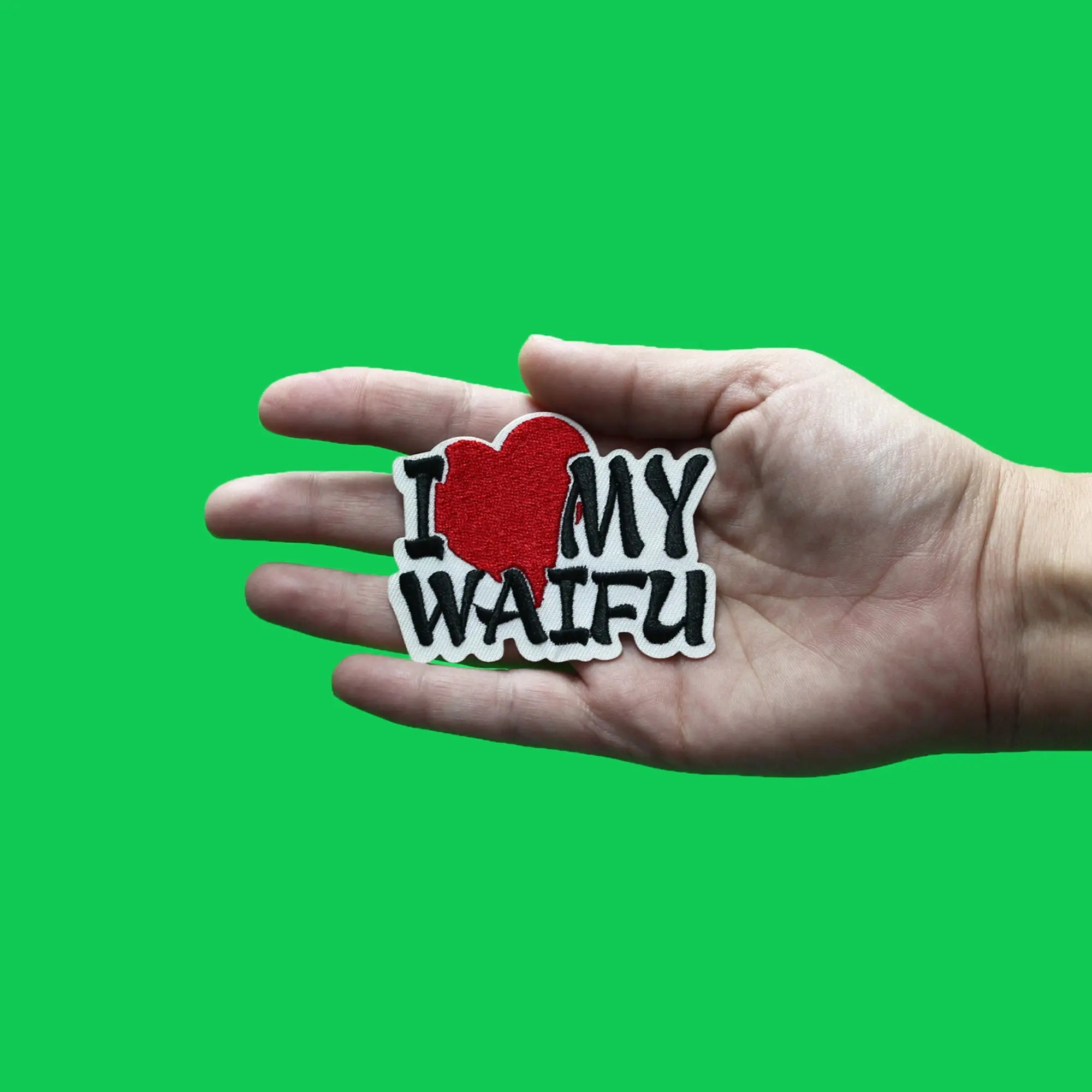 I Heart My Waifu Patch Anime Japanese Wife Embroidered Iron On