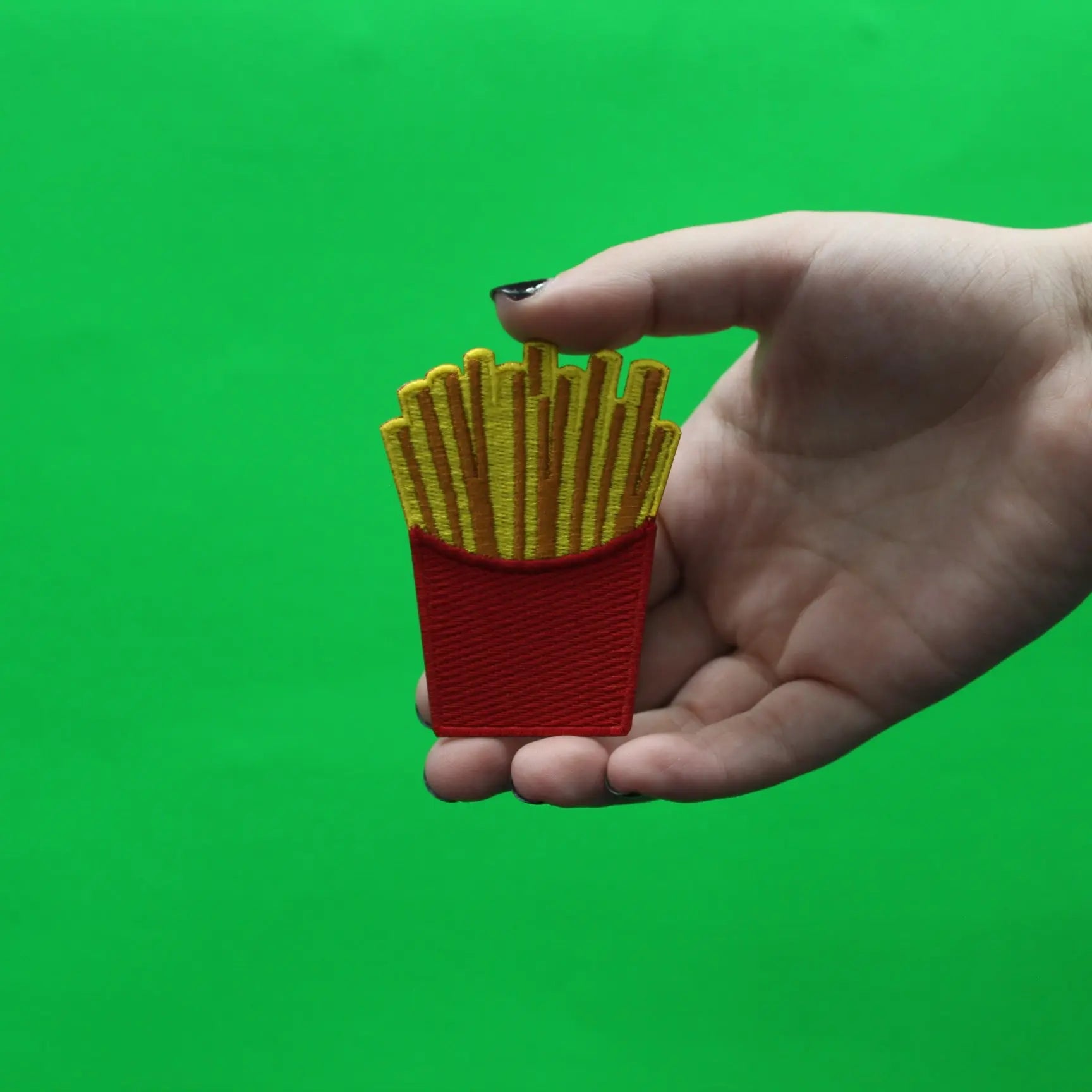 French Fries Embroidered Iron On Patch