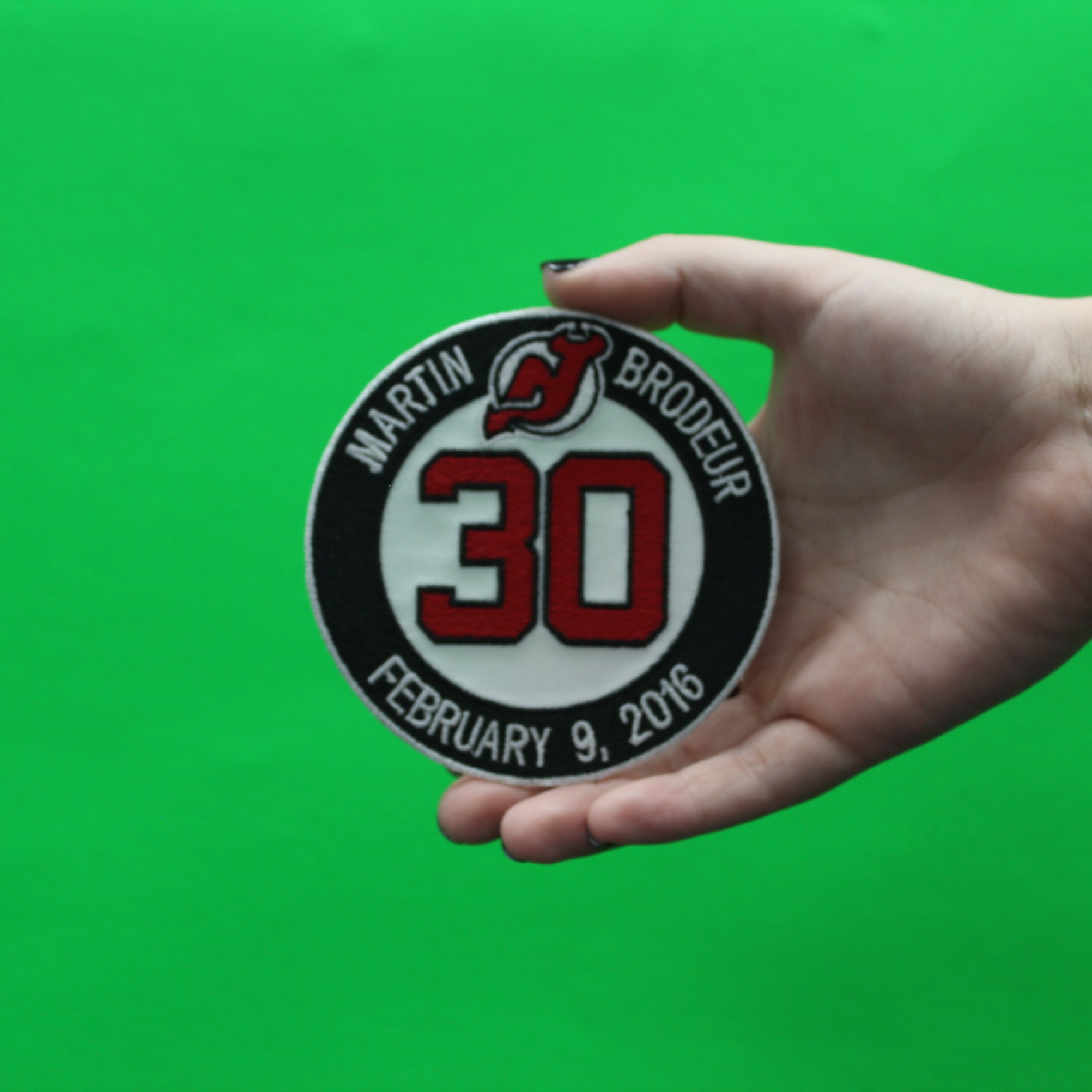 Martin Brodeur Retirement Ceremony New Jersey Devils Jersey #30 Patch (2016)