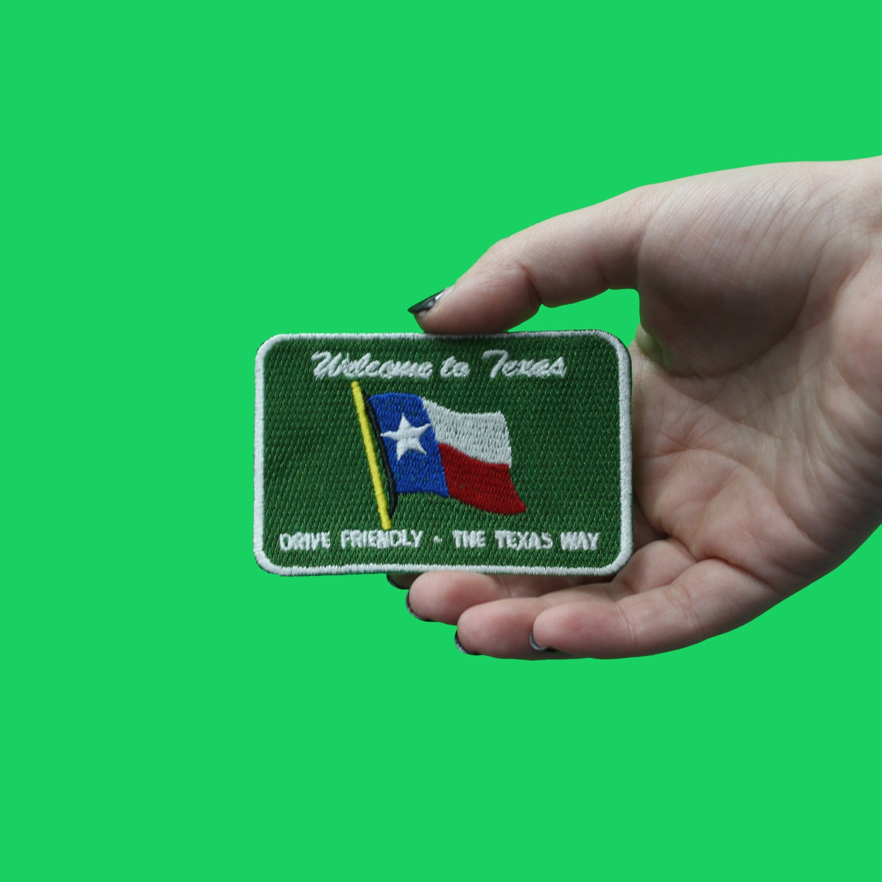 Welcome To Texas Sign Embroidered Iron On Patch