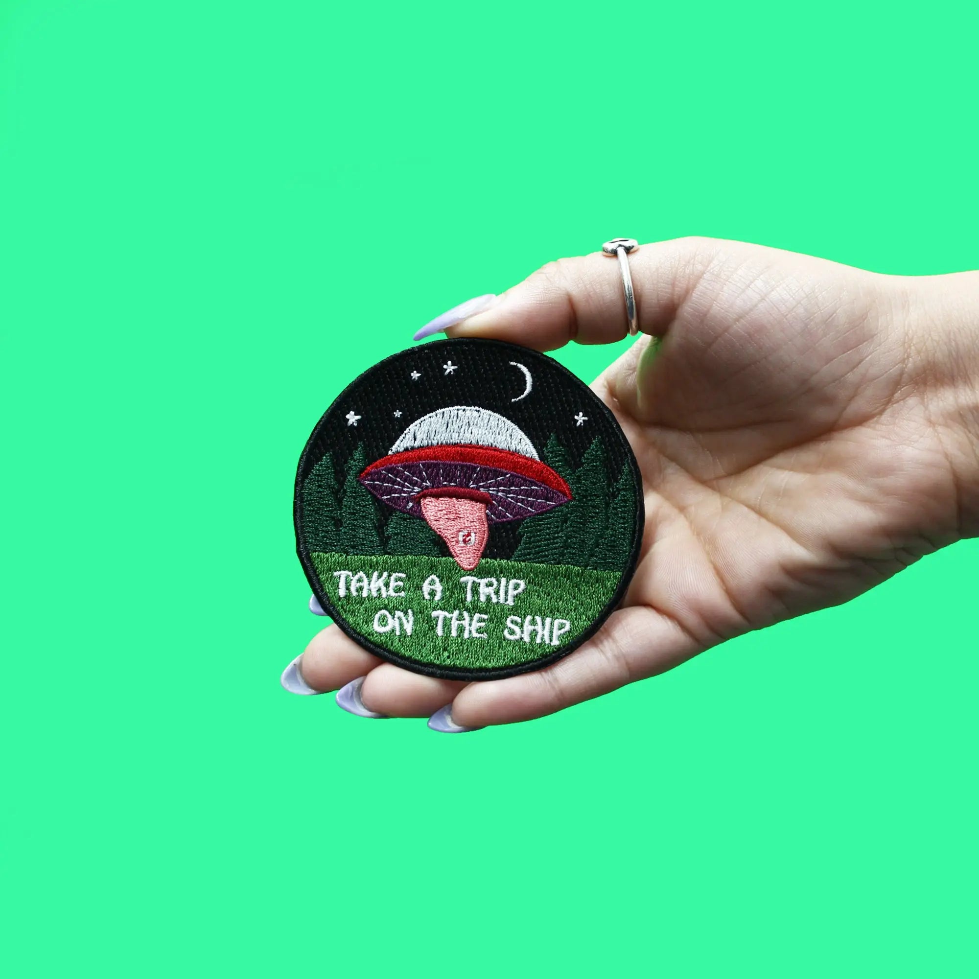 Alien Spaceship On Acid Patch Psychedelics EXCLUSIVE Embroidered Iron On