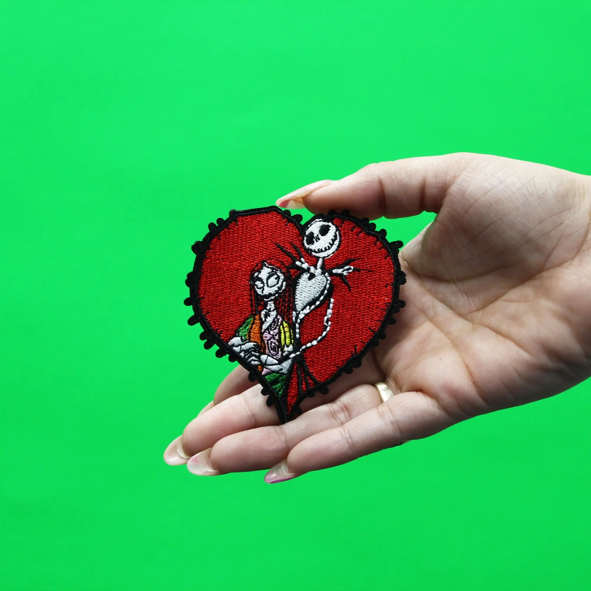 Nightmare Before Christmas Jack Skellington and Sally Disney Iron On Applique Patch