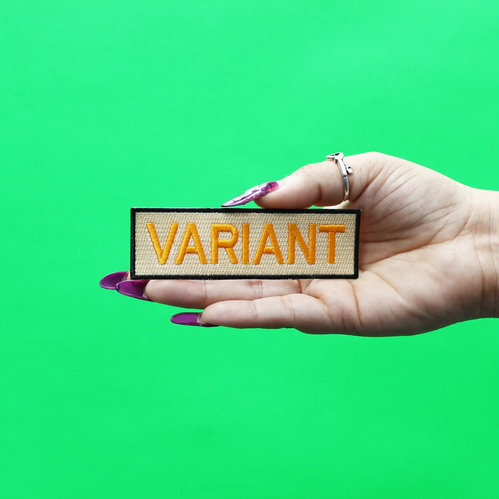 Variant Patch Uniform Box Logo Embroidered Iron On